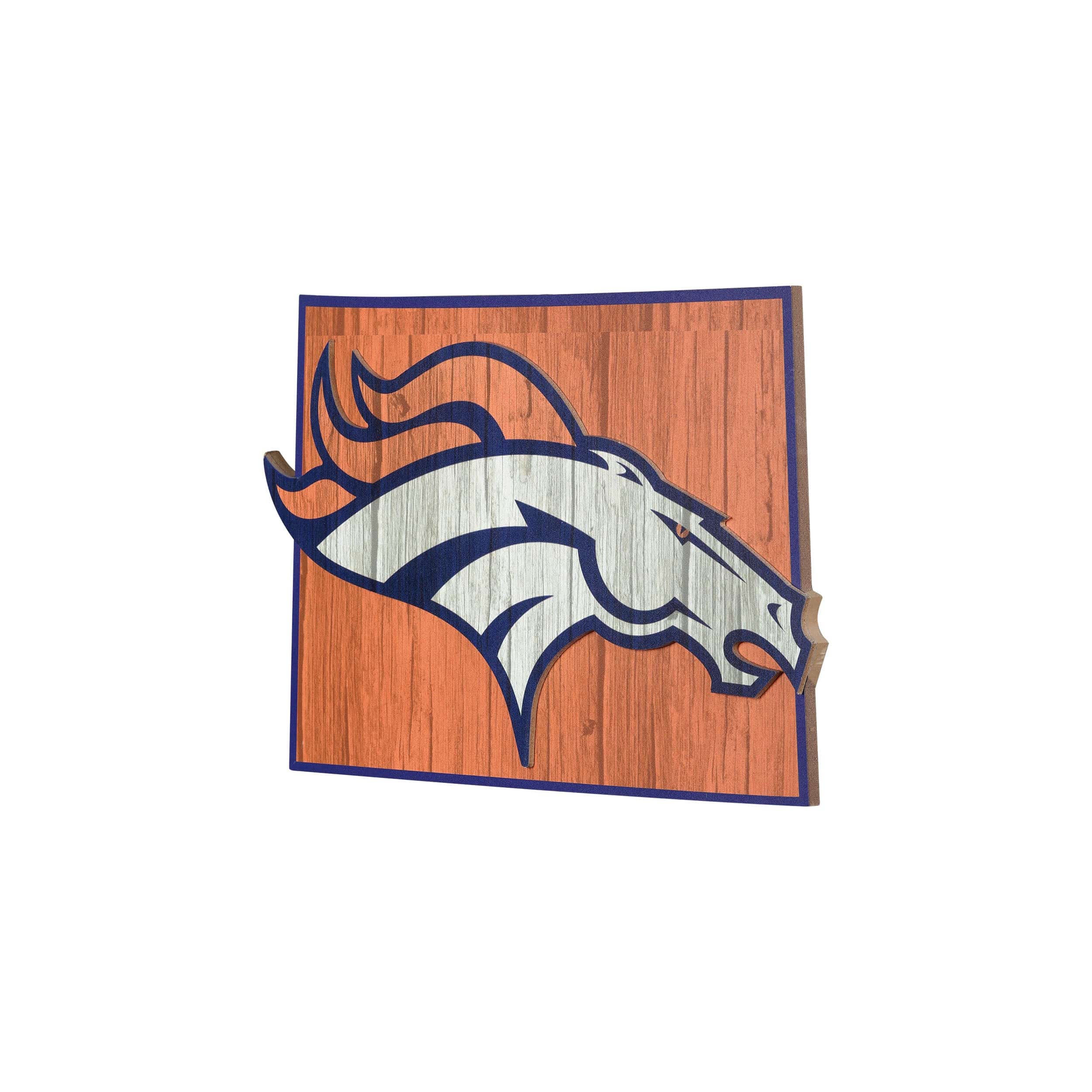 Denver Broncos NFL Wood State Sign - Image 2