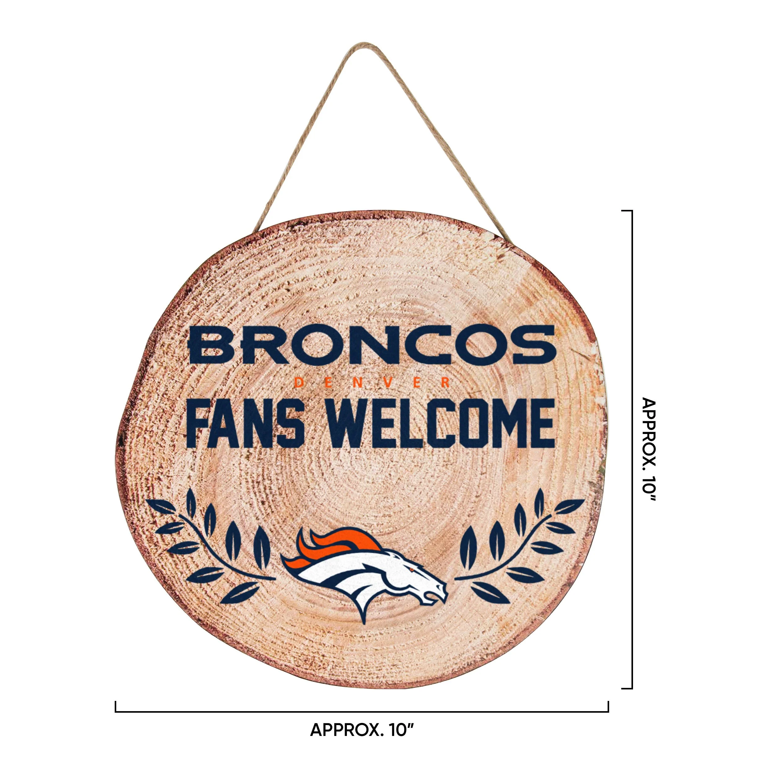 Denver Broncos NFL Wood Stump Sign - Image 3