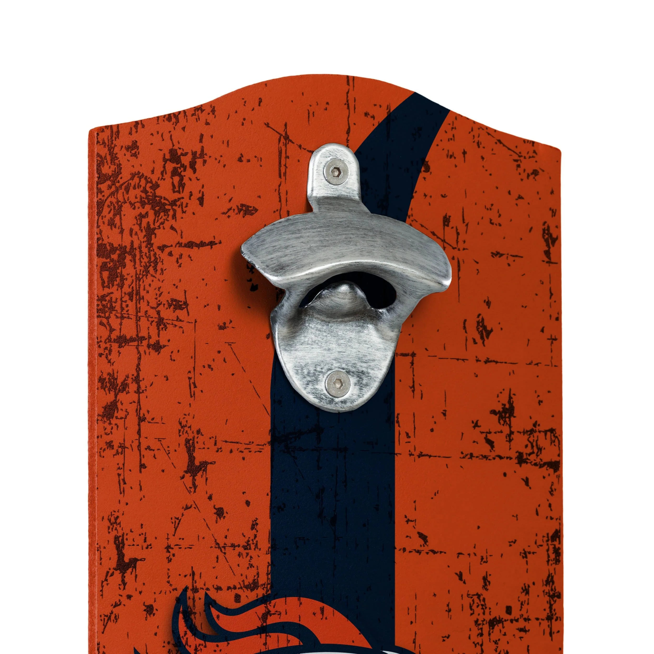 Denver Broncos NFL Wooden Bottle Cap Opener Sign - Image 3