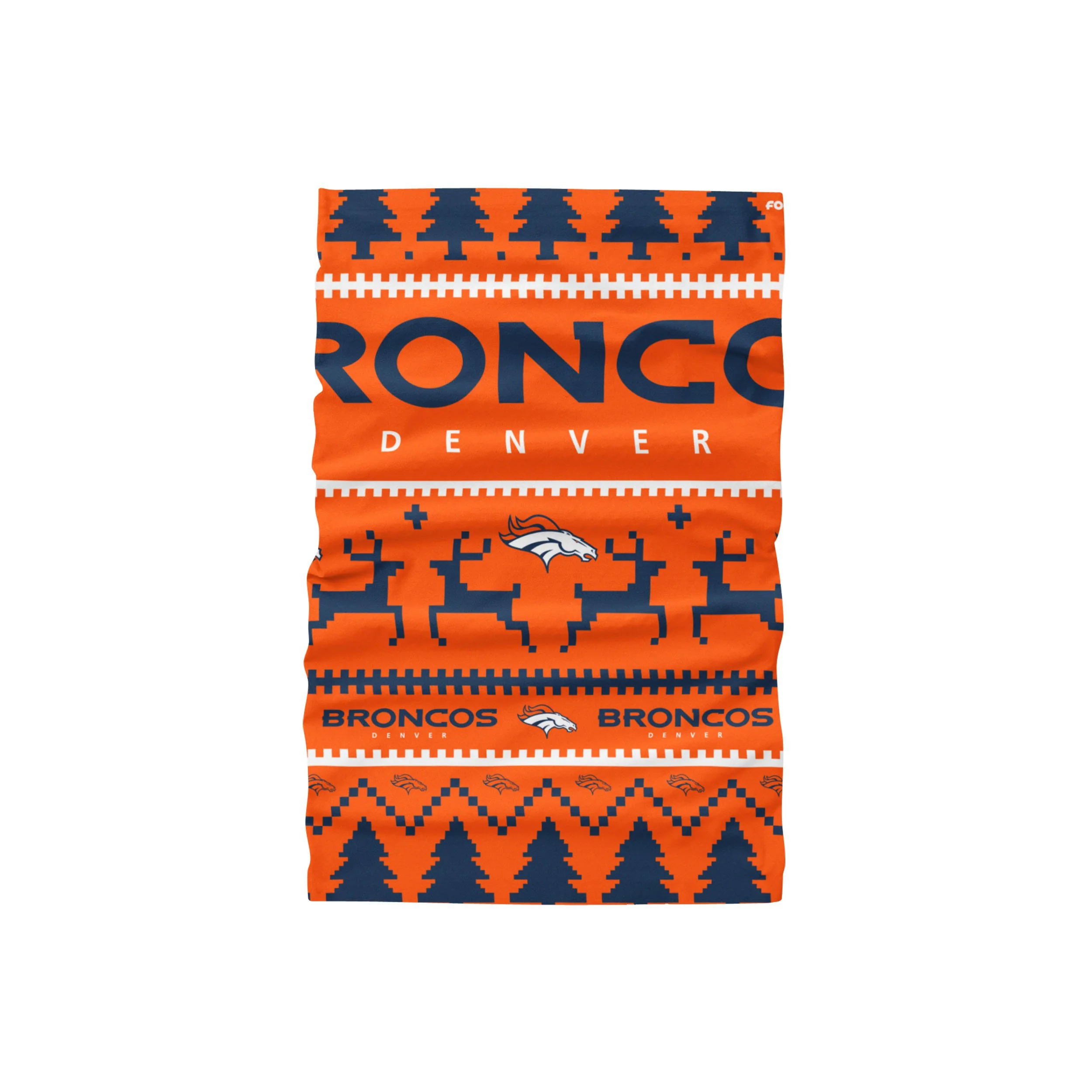 Denver Broncos NFL Wordmark Holiday Gaiter Scarf - Image 2