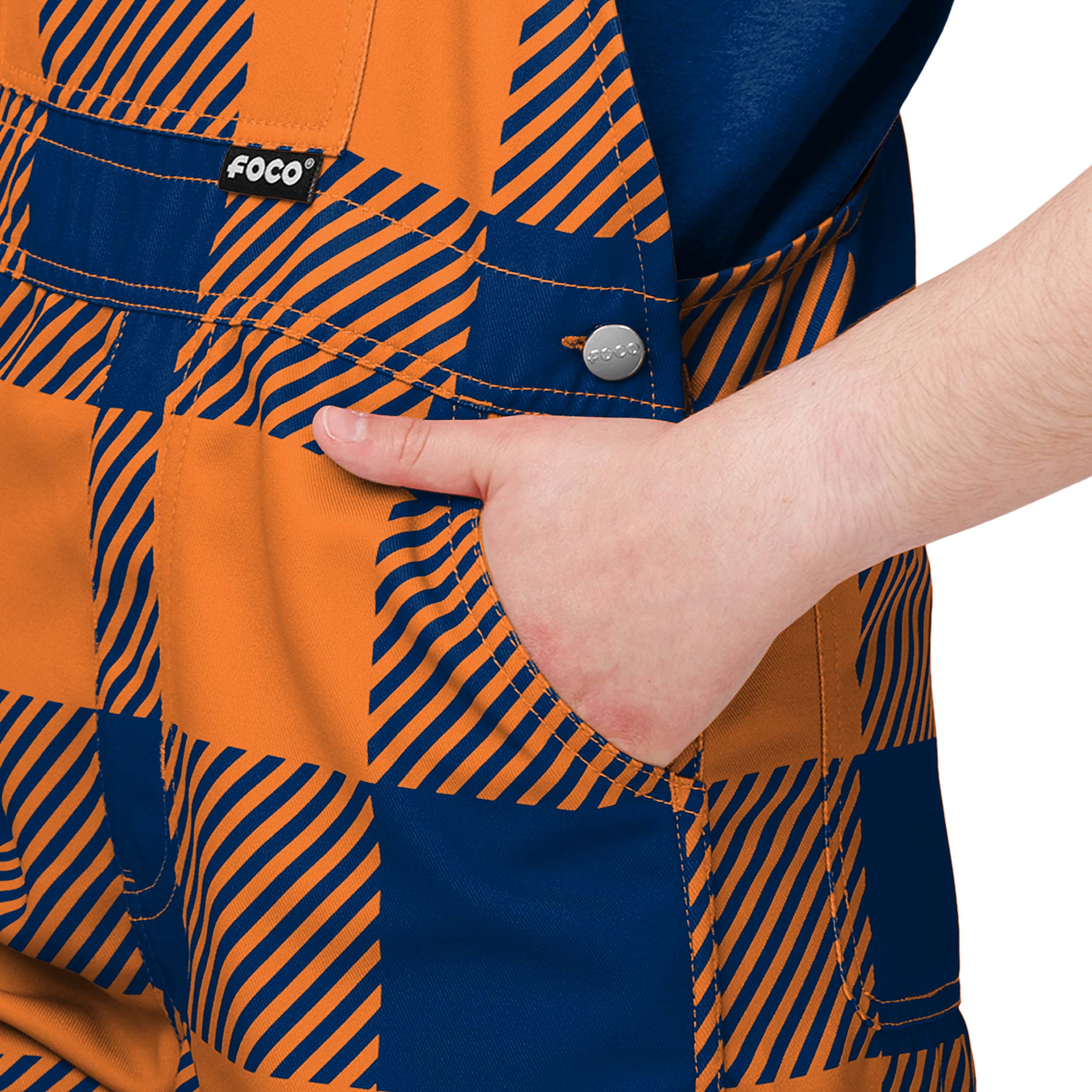 Denver Broncos NFL Youth Plaid Bib Overalls - Image 5