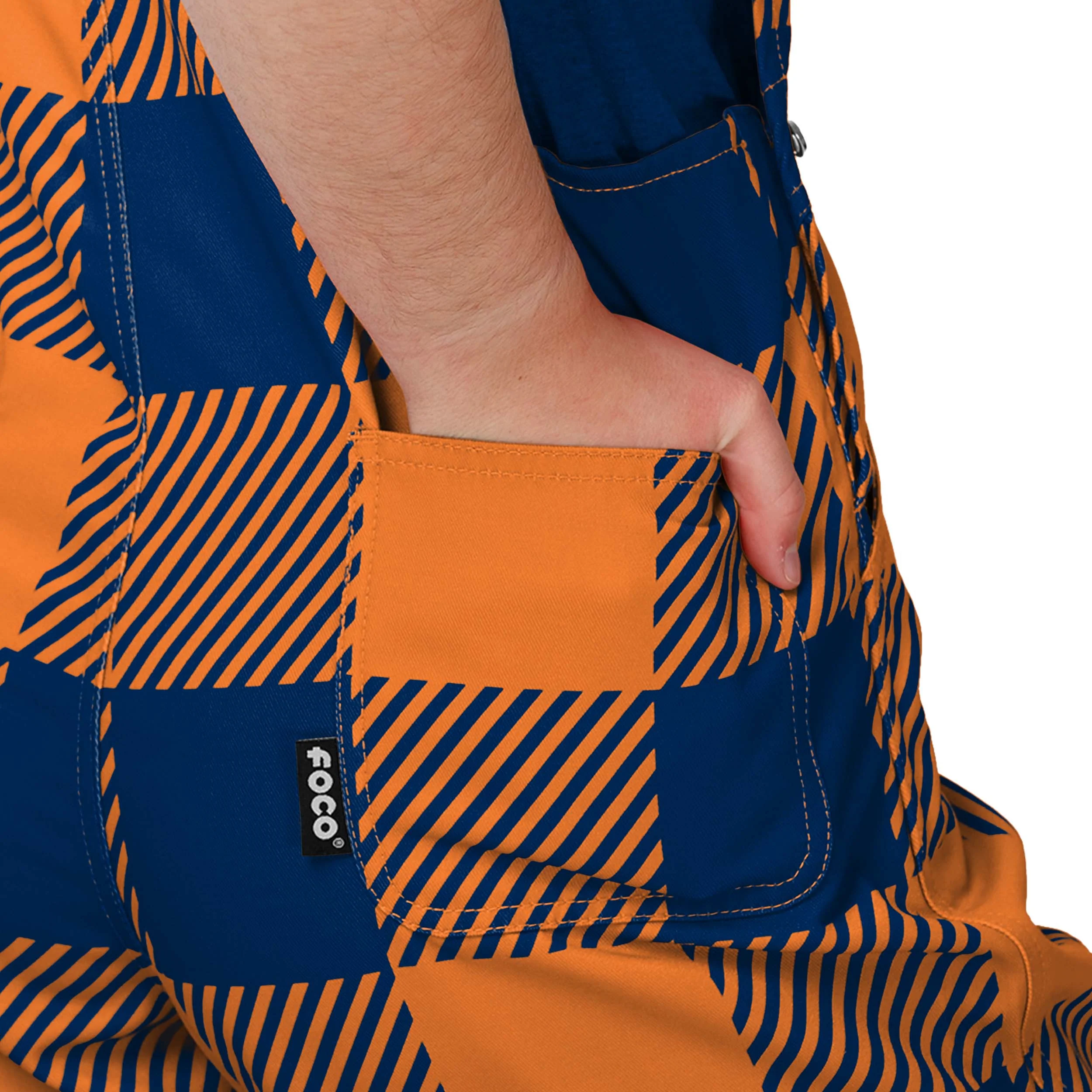 Denver Broncos NFL Youth Plaid Bib Overalls - Image 6