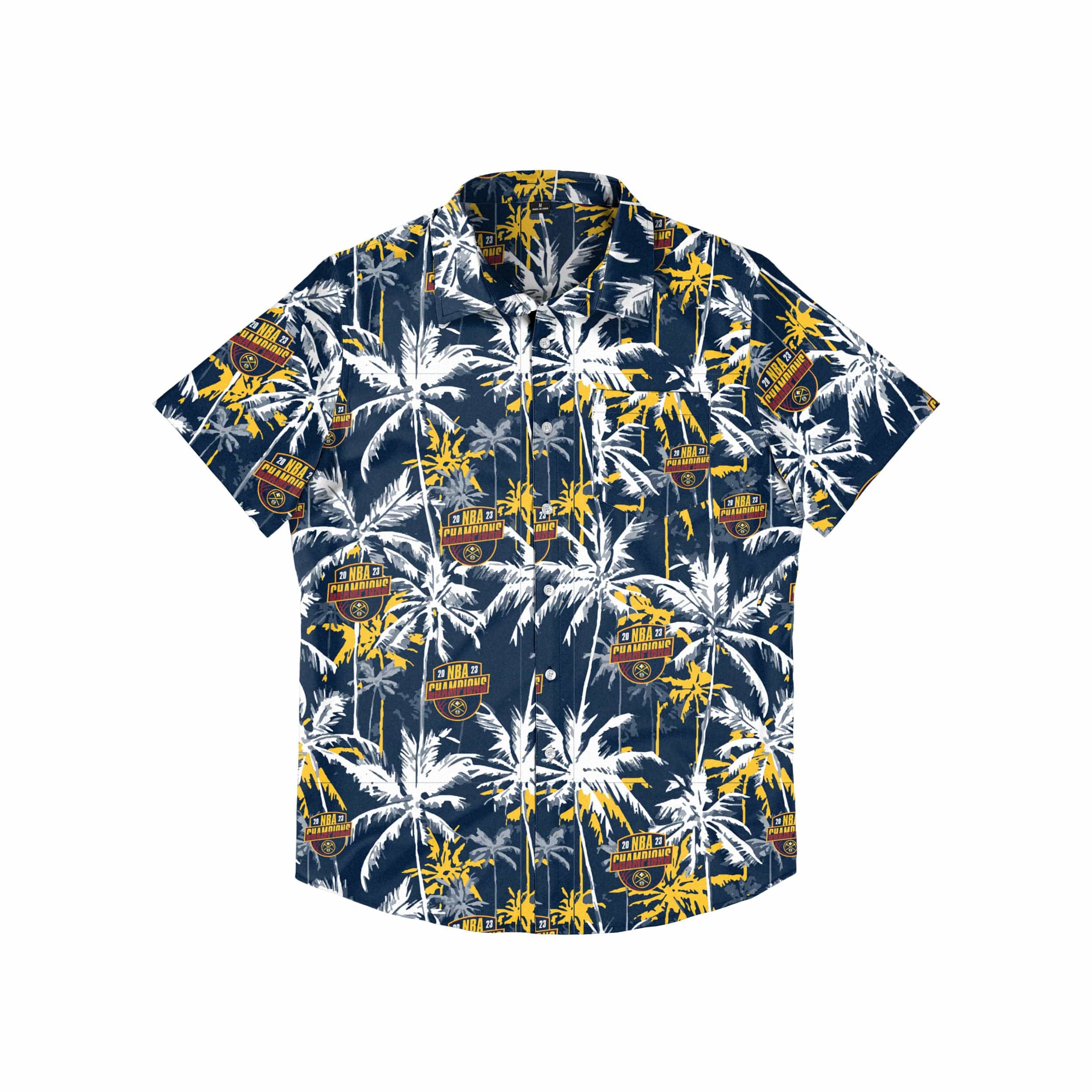 Denver Nuggets 2023 NBA Champions Mens Floral Button Up - Image 3