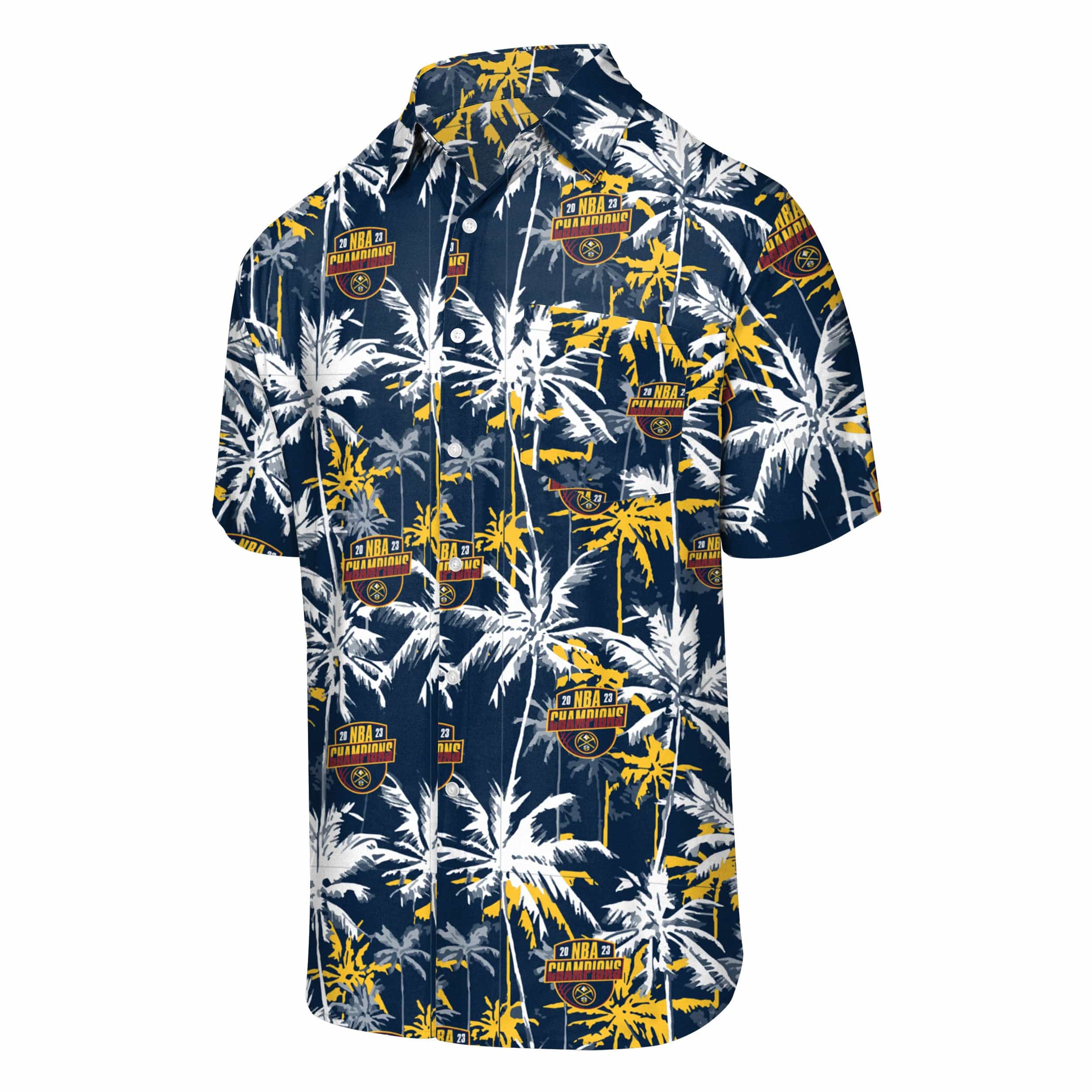 Denver Nuggets 2023 NBA Champions Mens Floral Button Up - Image 4