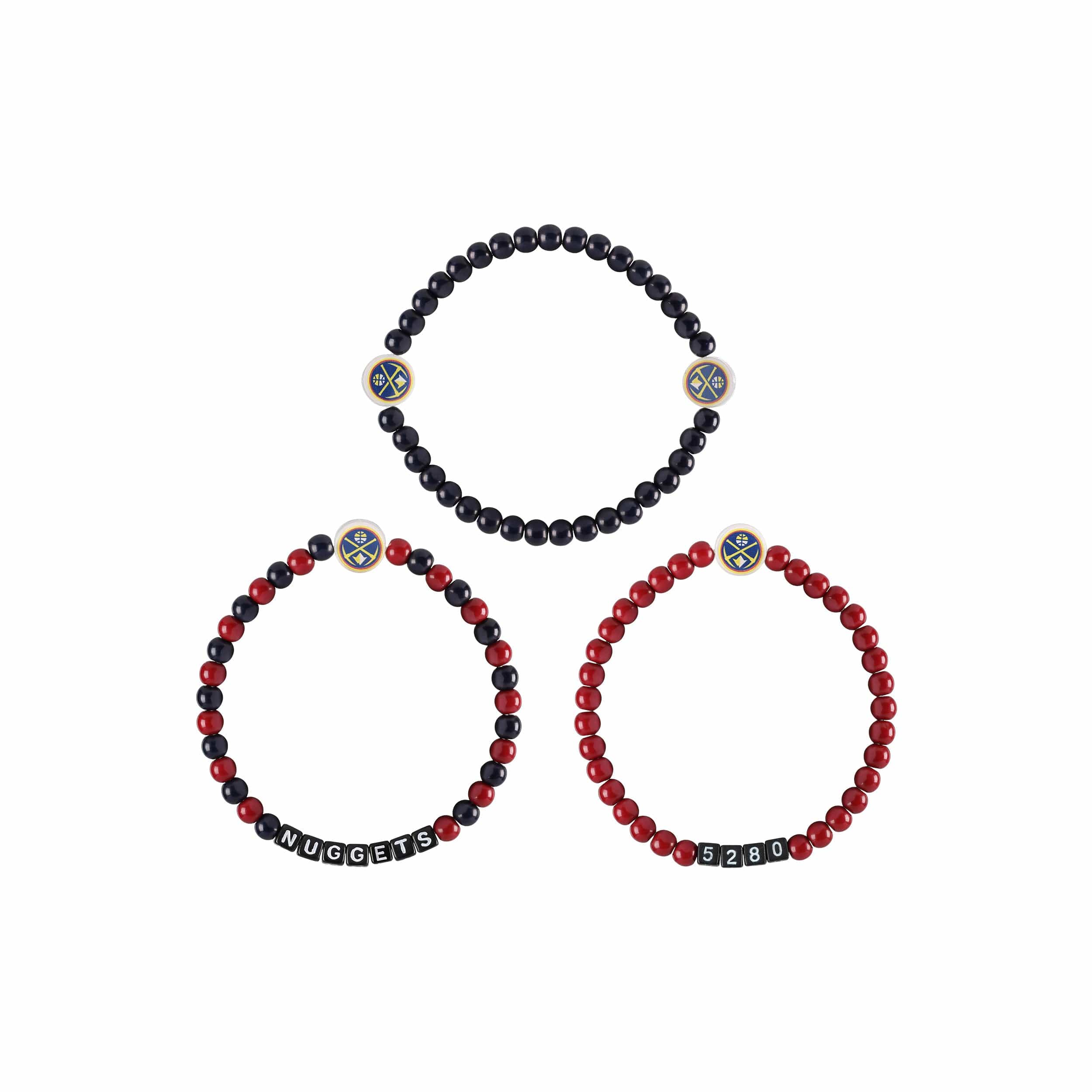 Denver Nuggets NBA 3 Pack Beaded Friendship Bracelet - Image 3