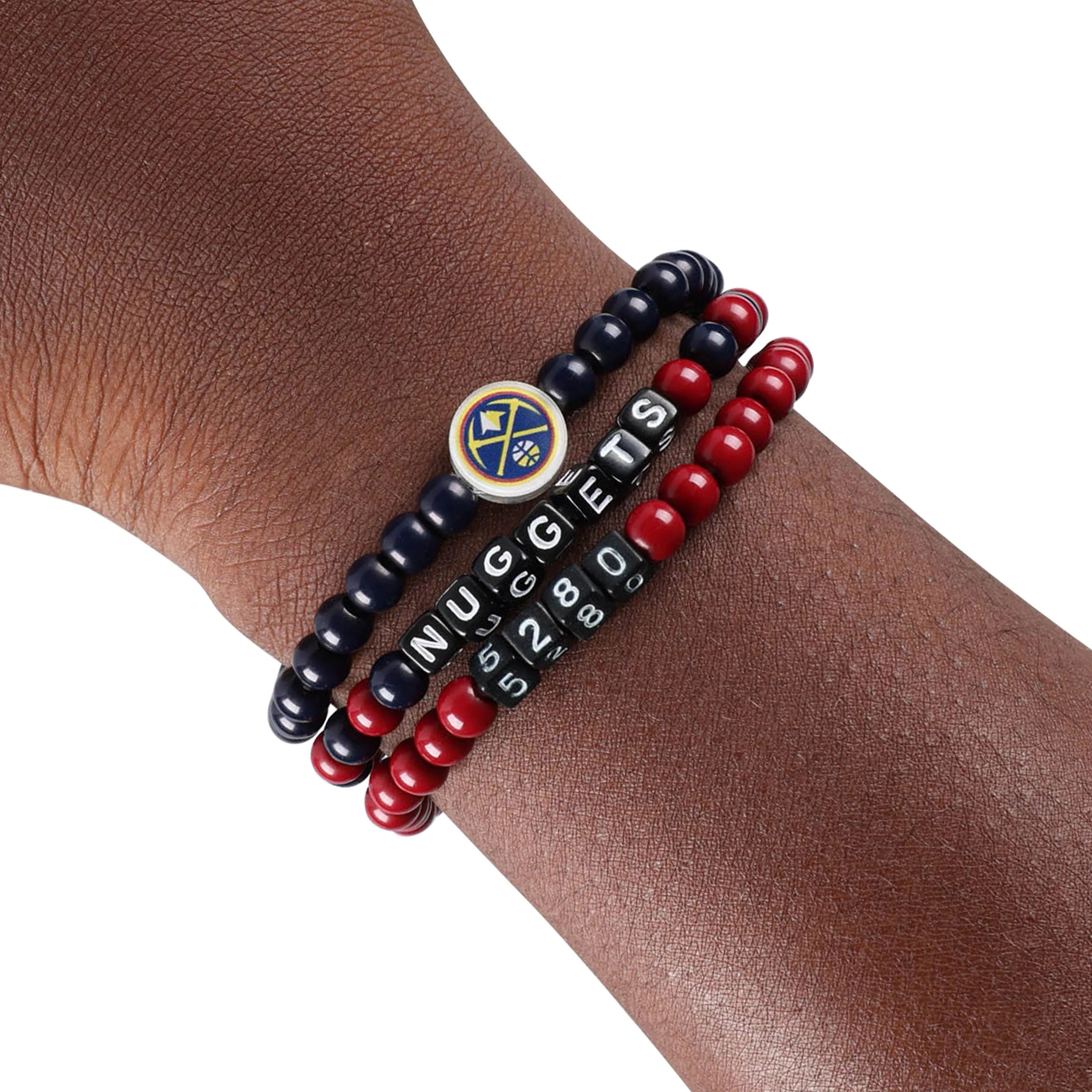Denver Nuggets NBA 3 Pack Beaded Friendship Bracelet - Image 4
