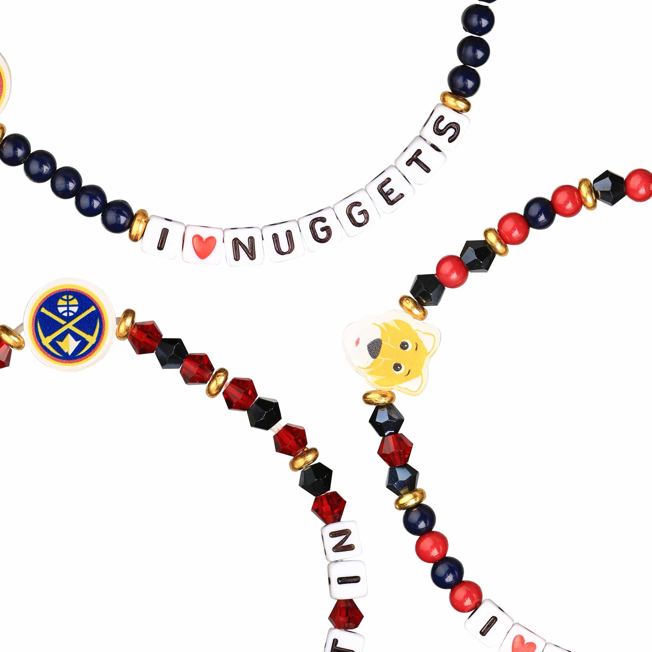 Denver Nuggets NBA 3 Pack Friendship Bracelet - Image 2