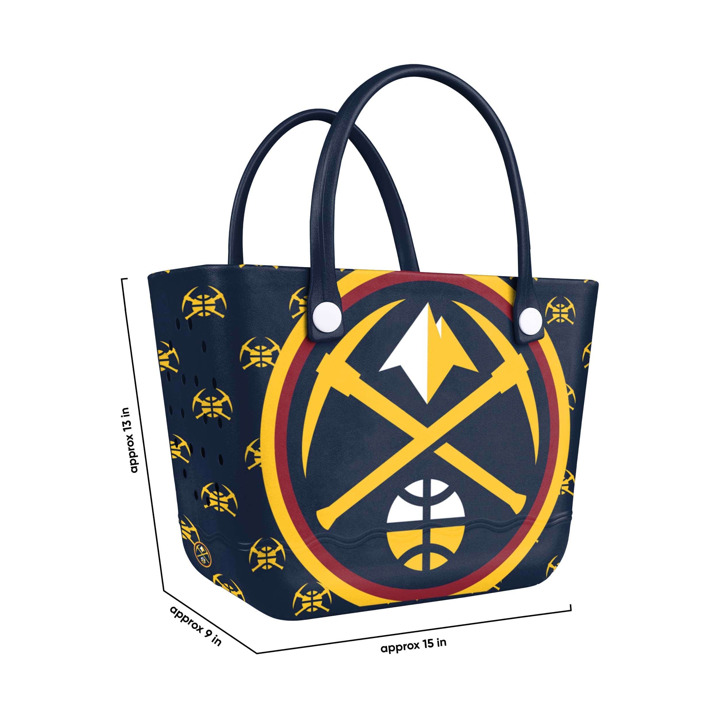 Denver Nuggets NBA Big Logo Mini Print Tailgate Tote Bag - Image 3