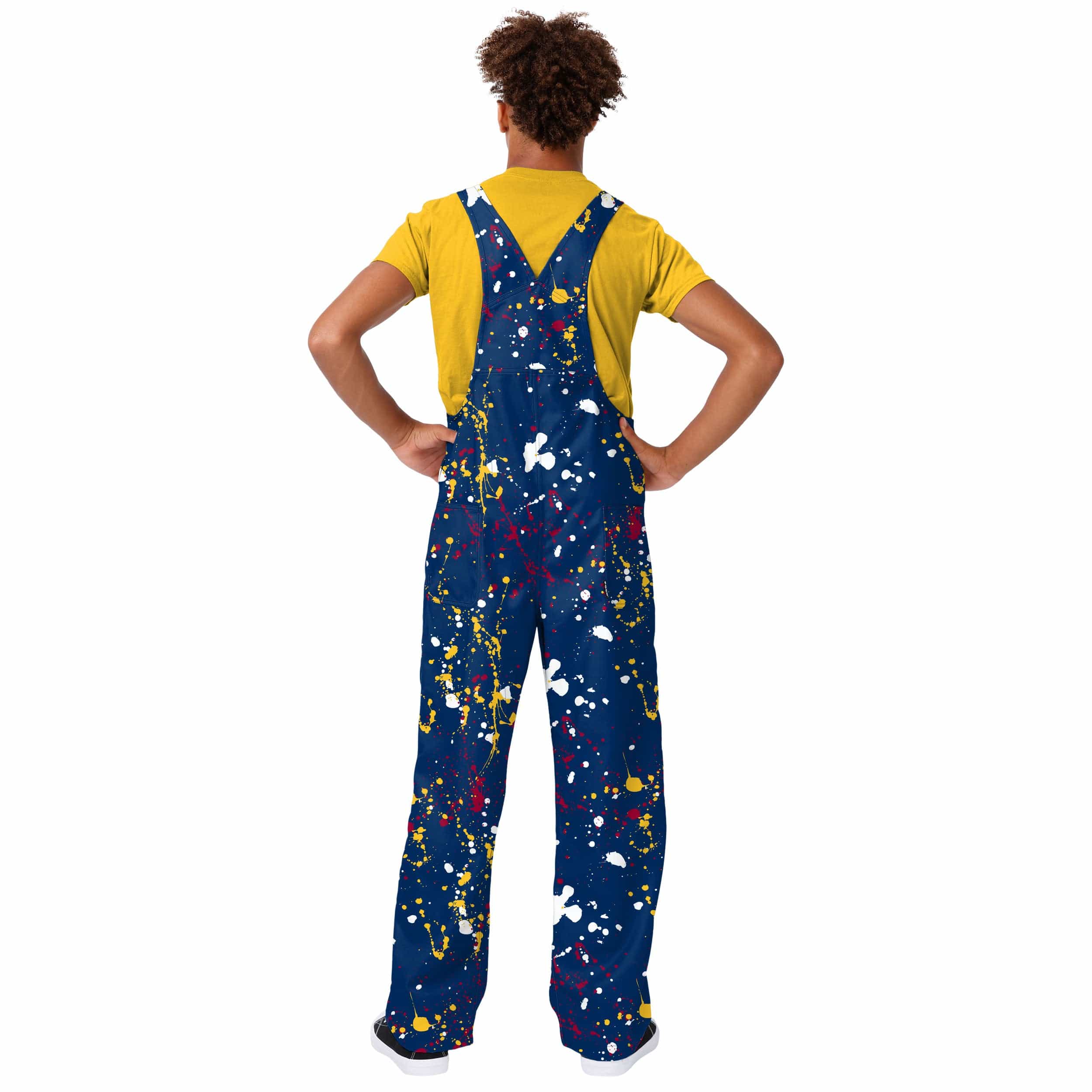 Denver Nuggets NBA Mens Paint Splatter Bib Overalls - Image 2