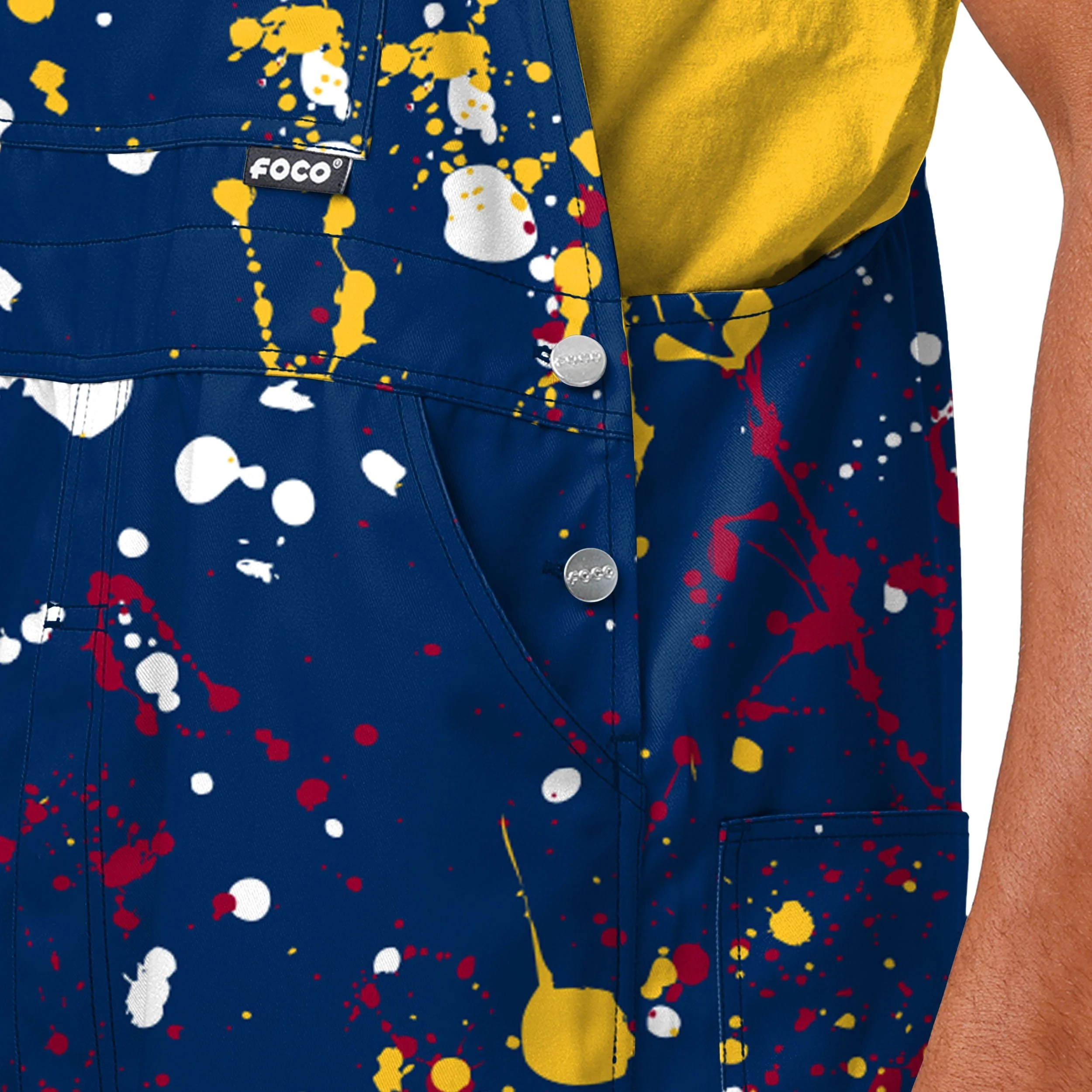 Denver Nuggets NBA Mens Paint Splatter Bib Overalls - Image 4