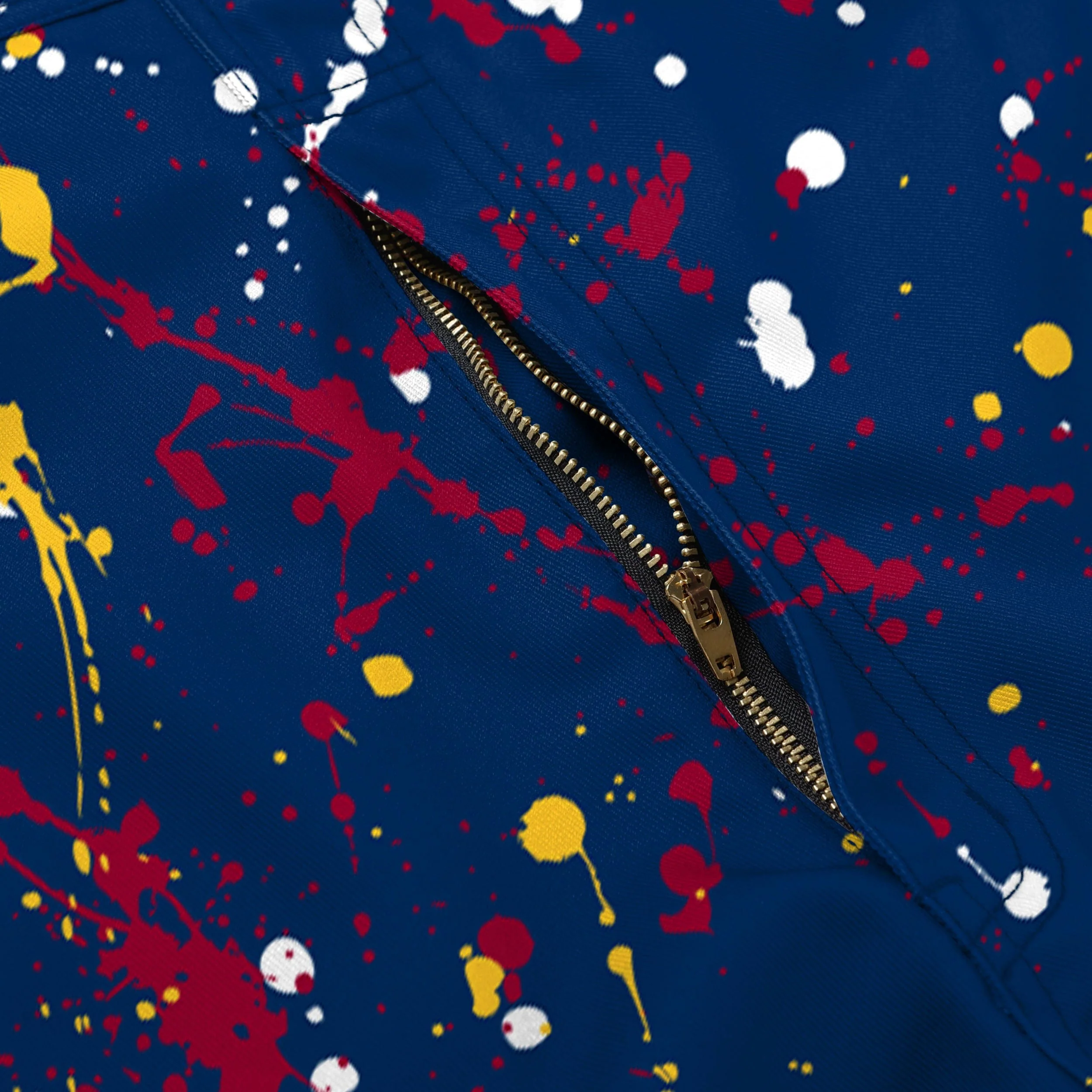 Denver Nuggets NBA Mens Paint Splatter Bib Overalls - Image 5
