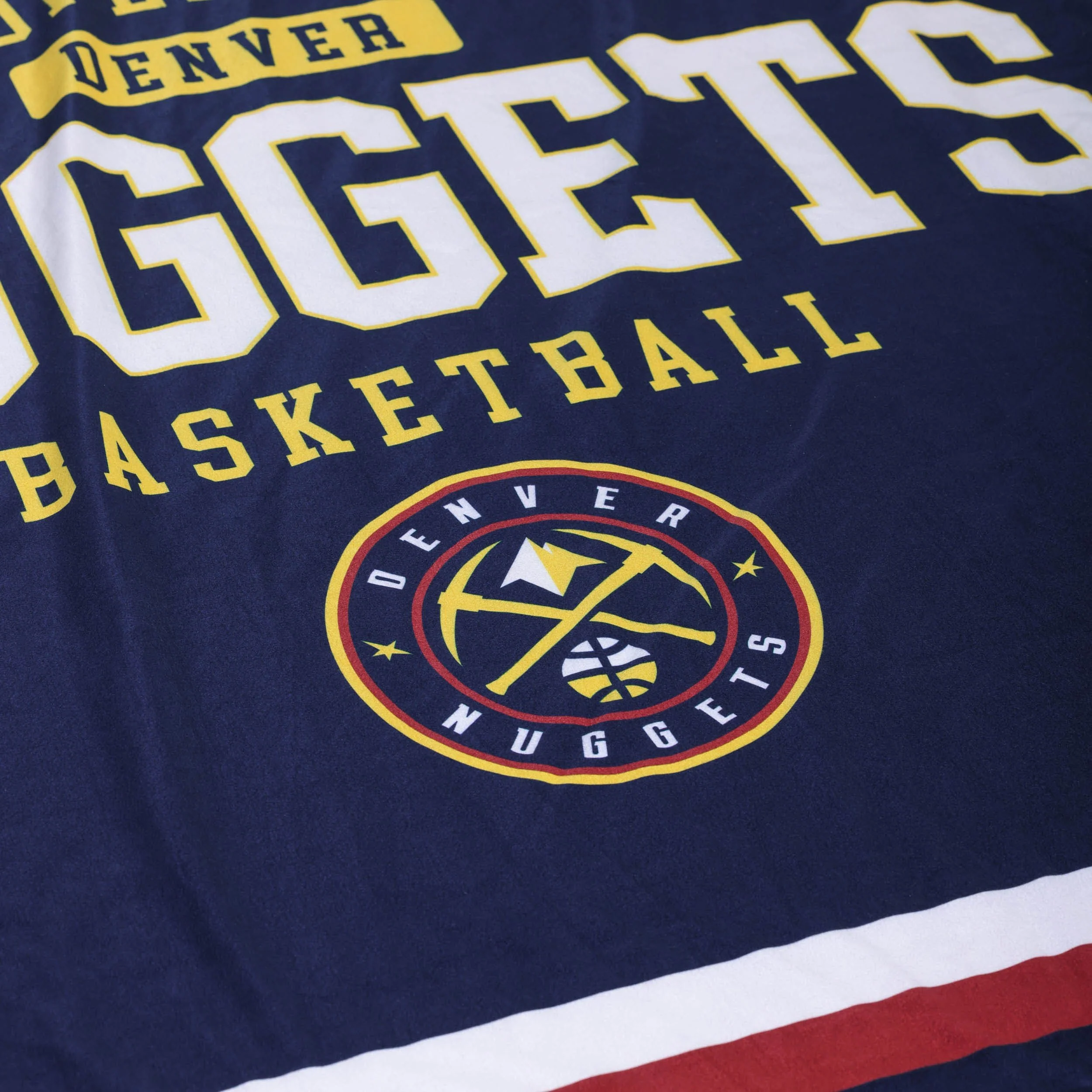 Denver Nuggets NBA Team Property Sherpa Plush Throw Blanket - Image 5