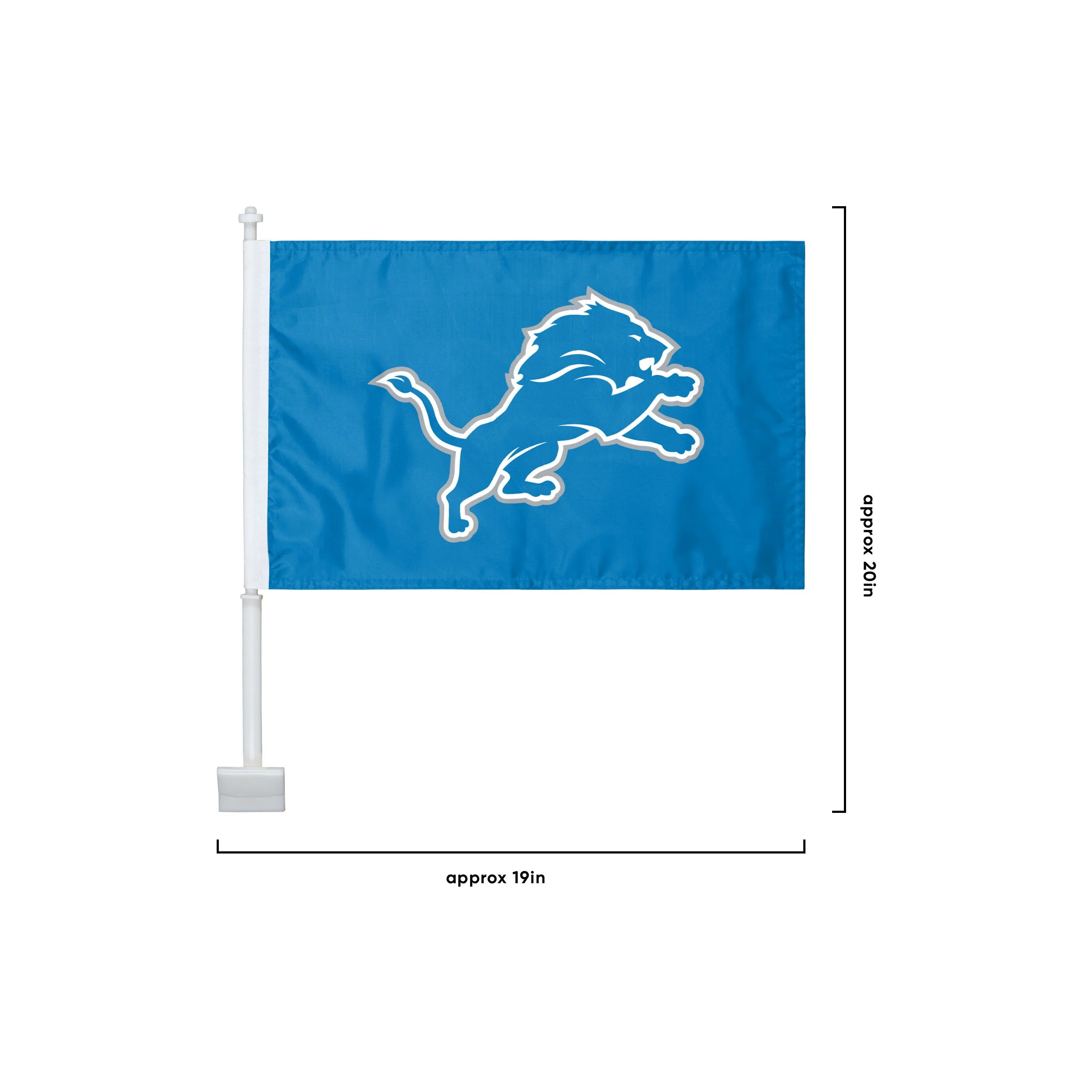 Detroit Lions NFL 2 Pack Solid Car Flag - Image 3