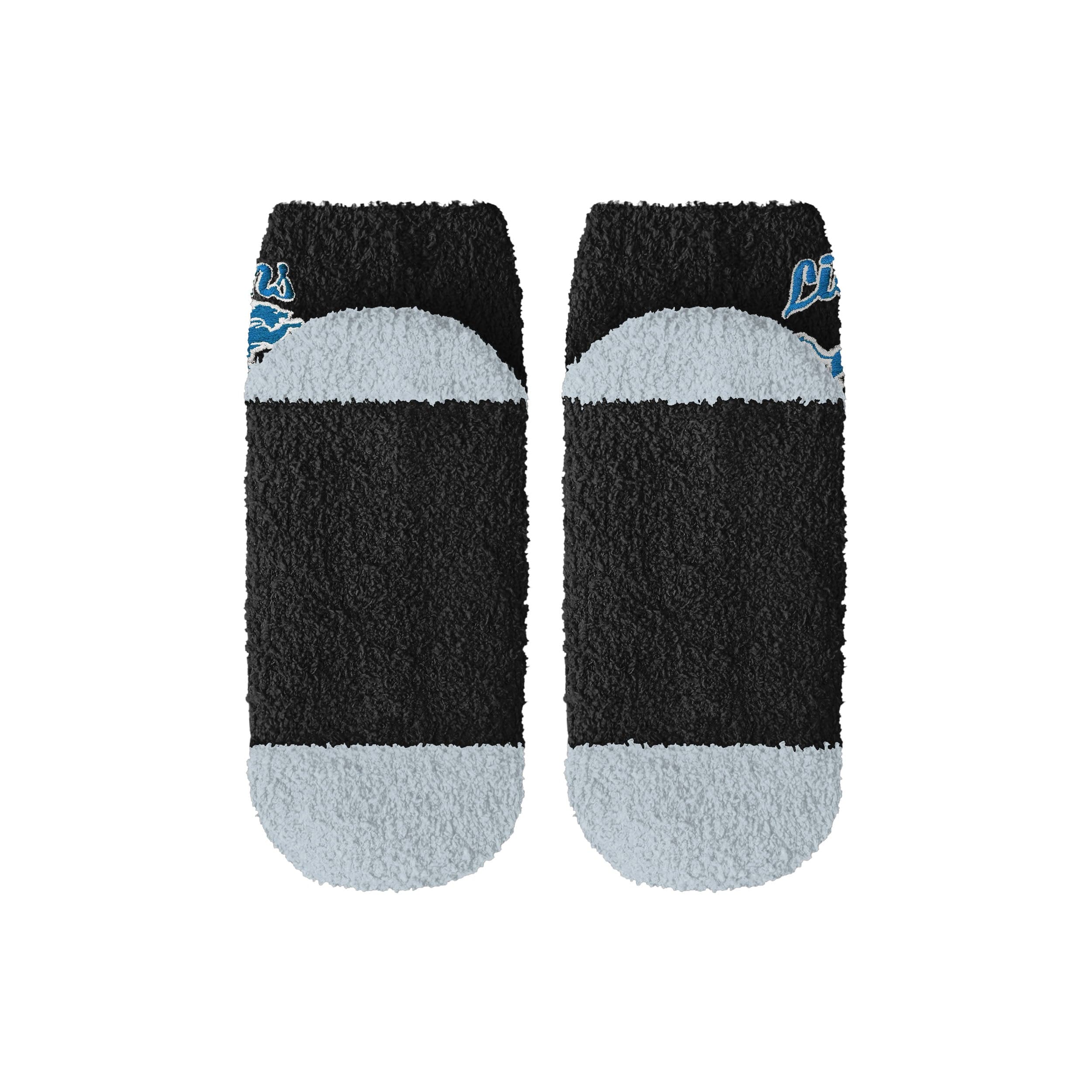 Detroit Lions NFL 2 Pack Womens Script Logo Fuzzy Ankle Socks - Image 5