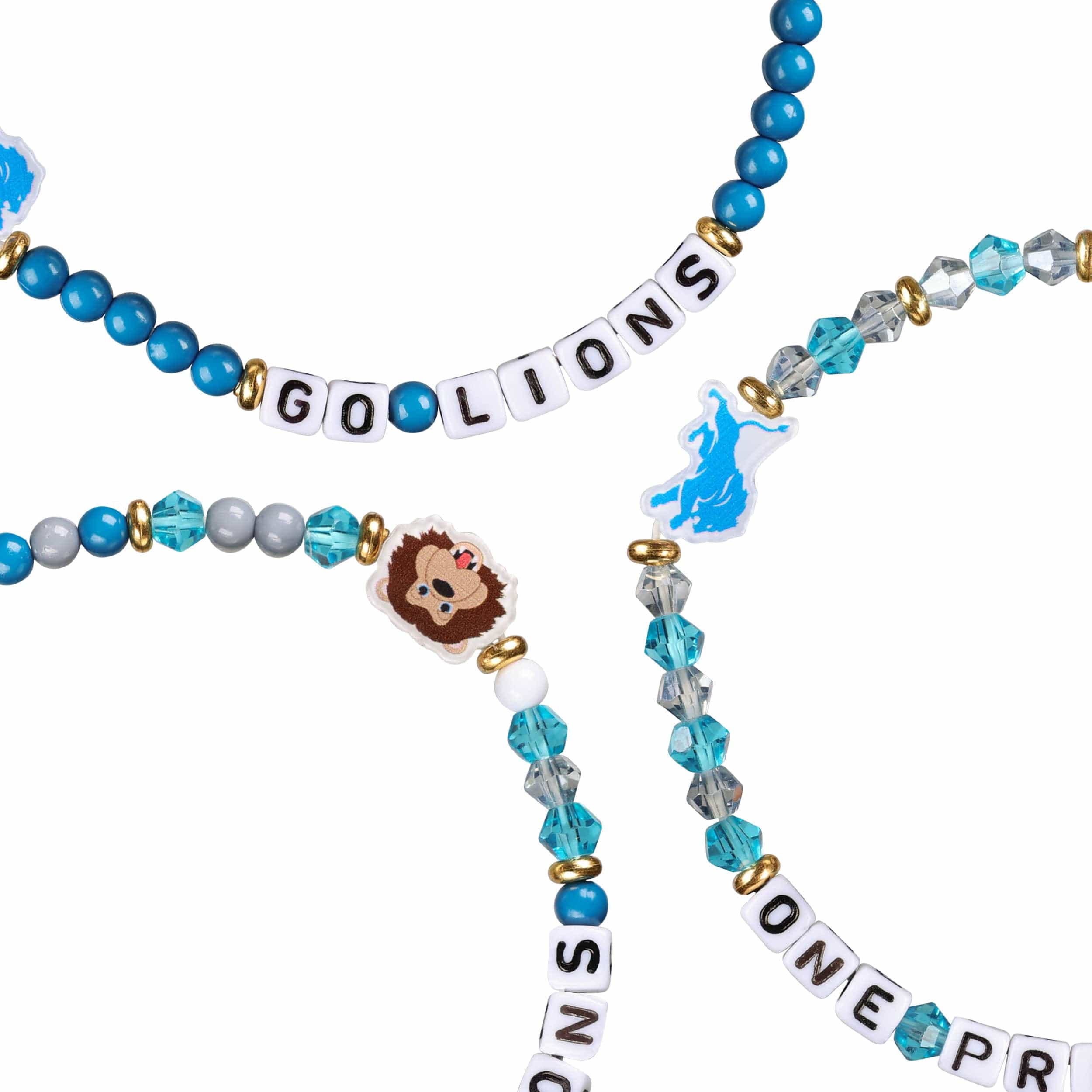Detroit Lions NFL 3 Pack Friendship Bracelet - Image 2