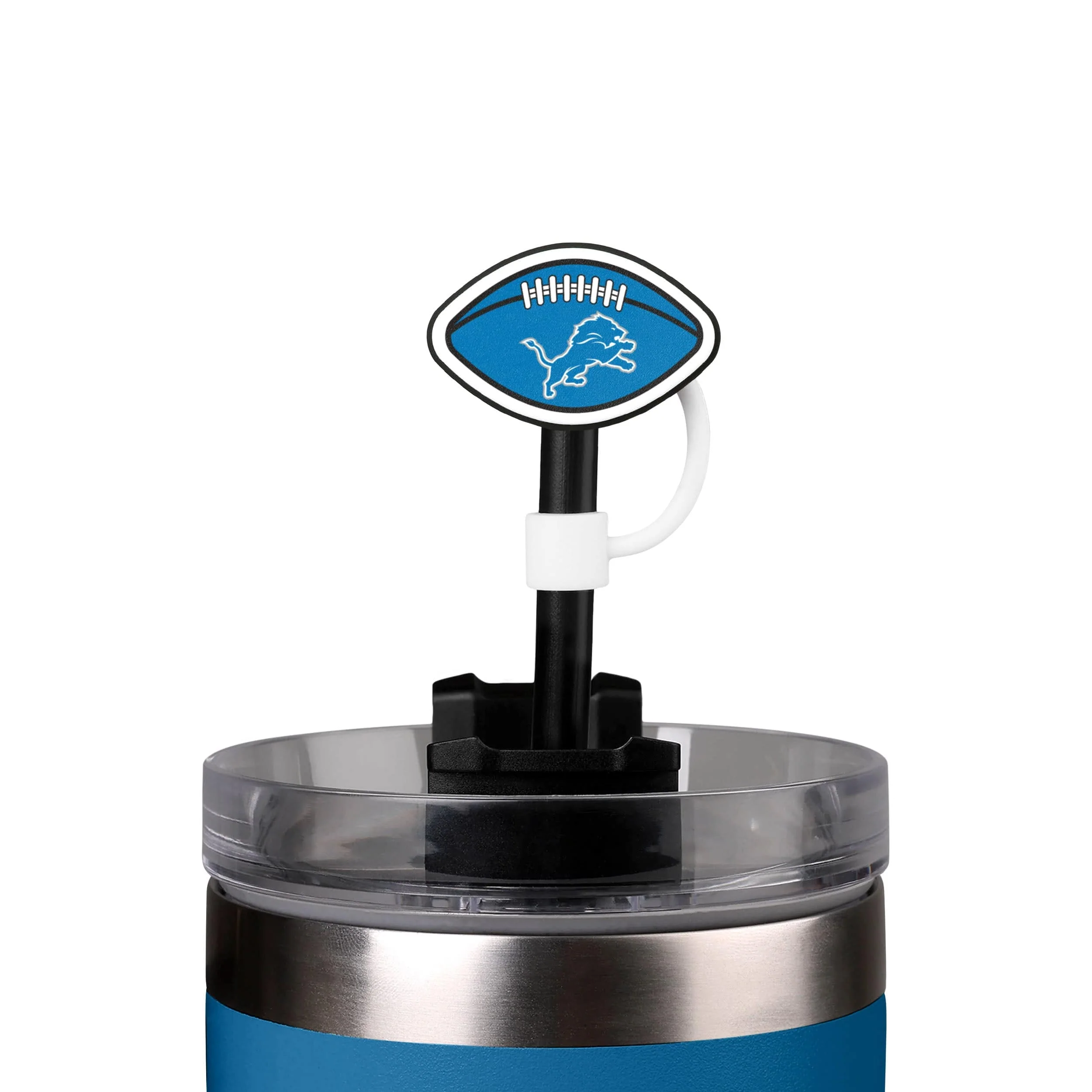 Detroit Lions NFL 3 Pack Primary Logo Straw Toppers - Image 2