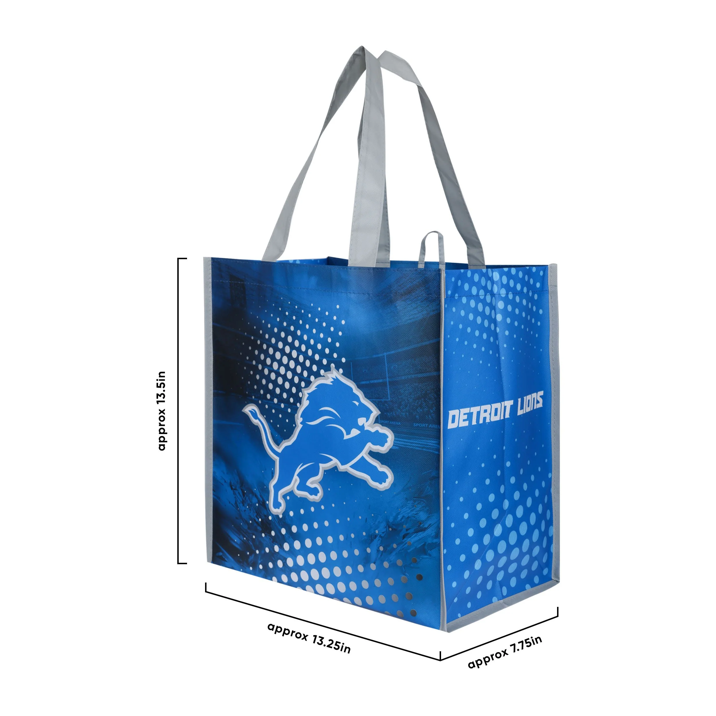 Detroit Lions NFL 4 Pack Reusable Shopping Bag - Image 3