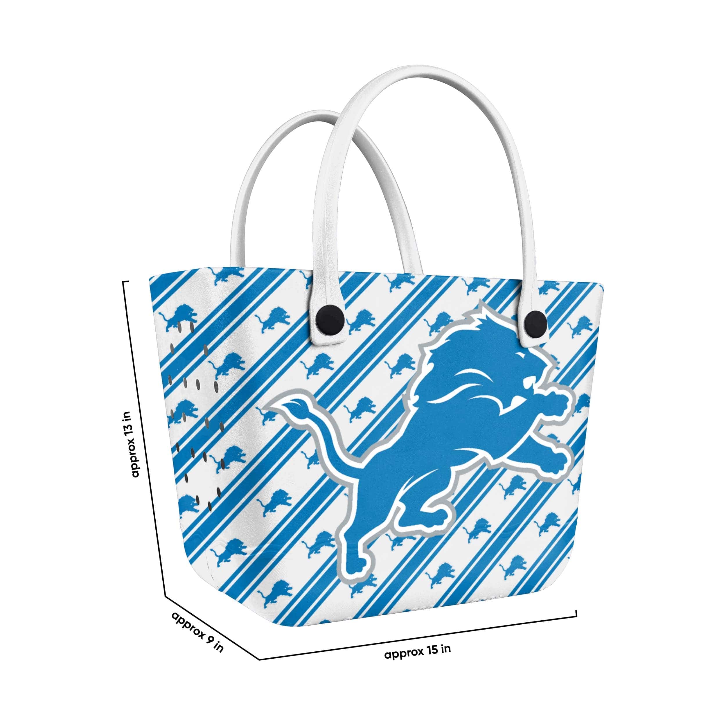 Detroit Lions NFL Big Logo Mini Print Tailgate Tote Bag - Image 3