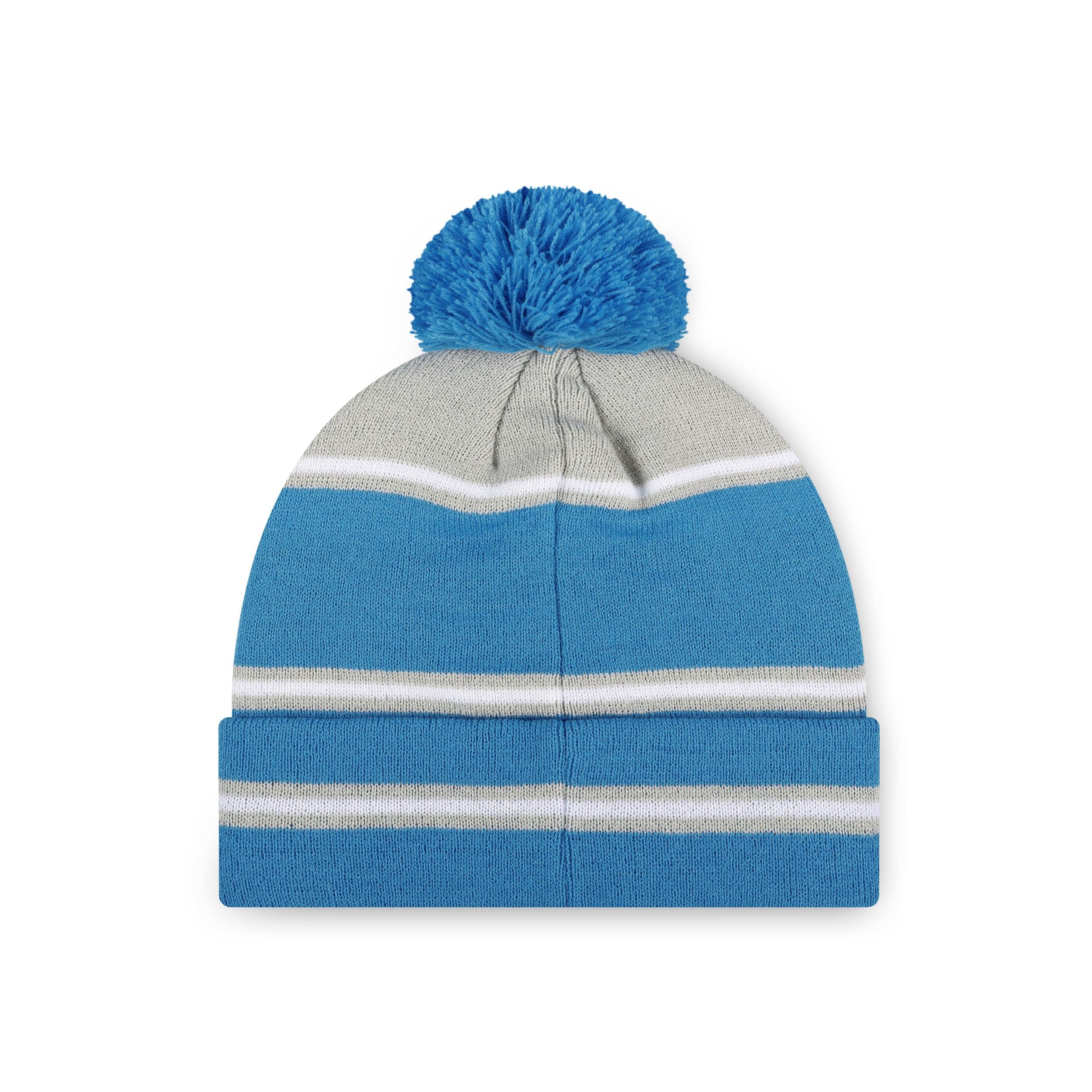 Detroit Lions NFL Big Wordmark Stripe Pom Beanie - Image 2