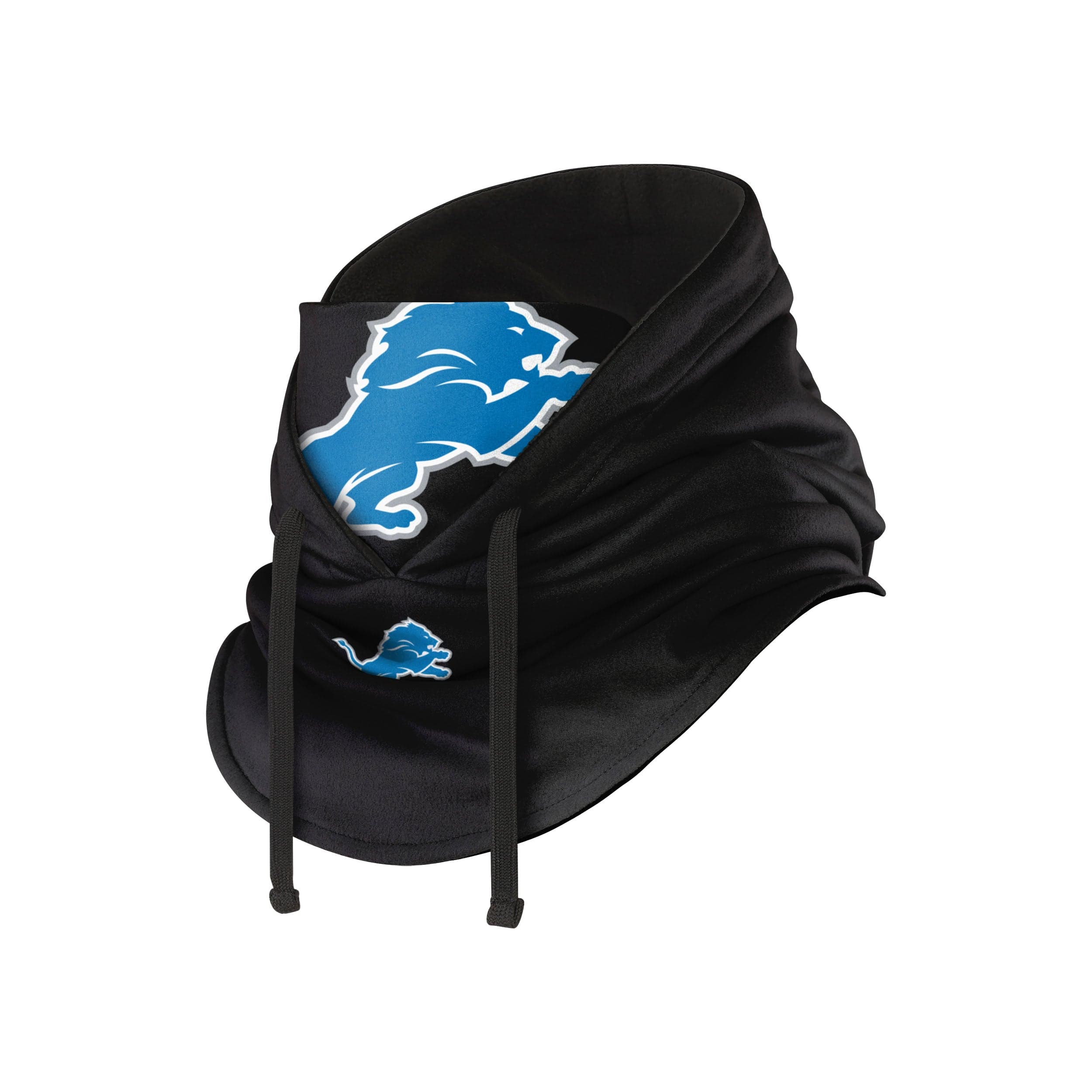 Detroit Lions NFL Black Drawstring Hooded Gaiter - Image 2