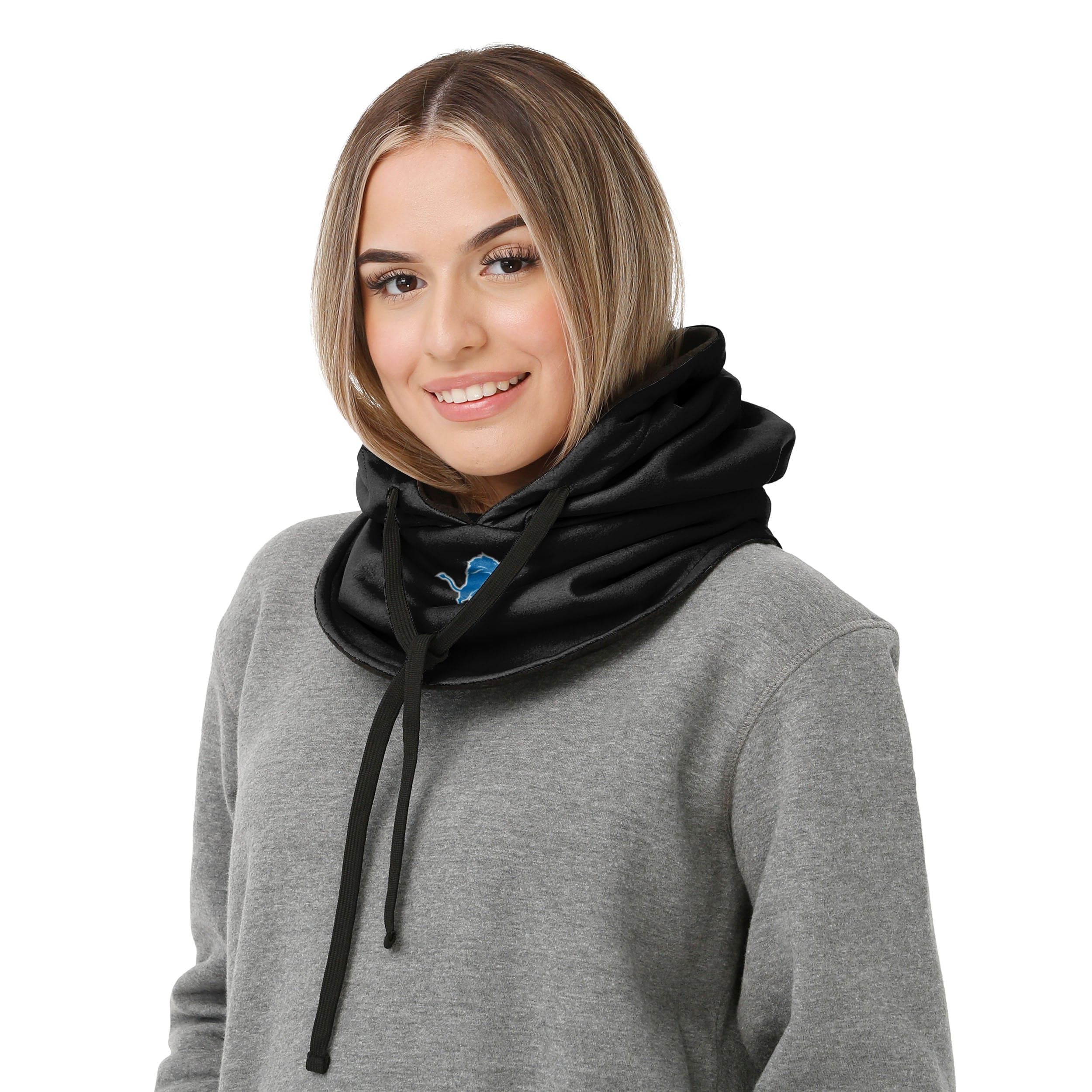 Detroit Lions NFL Black Drawstring Hooded Gaiter - Image 4