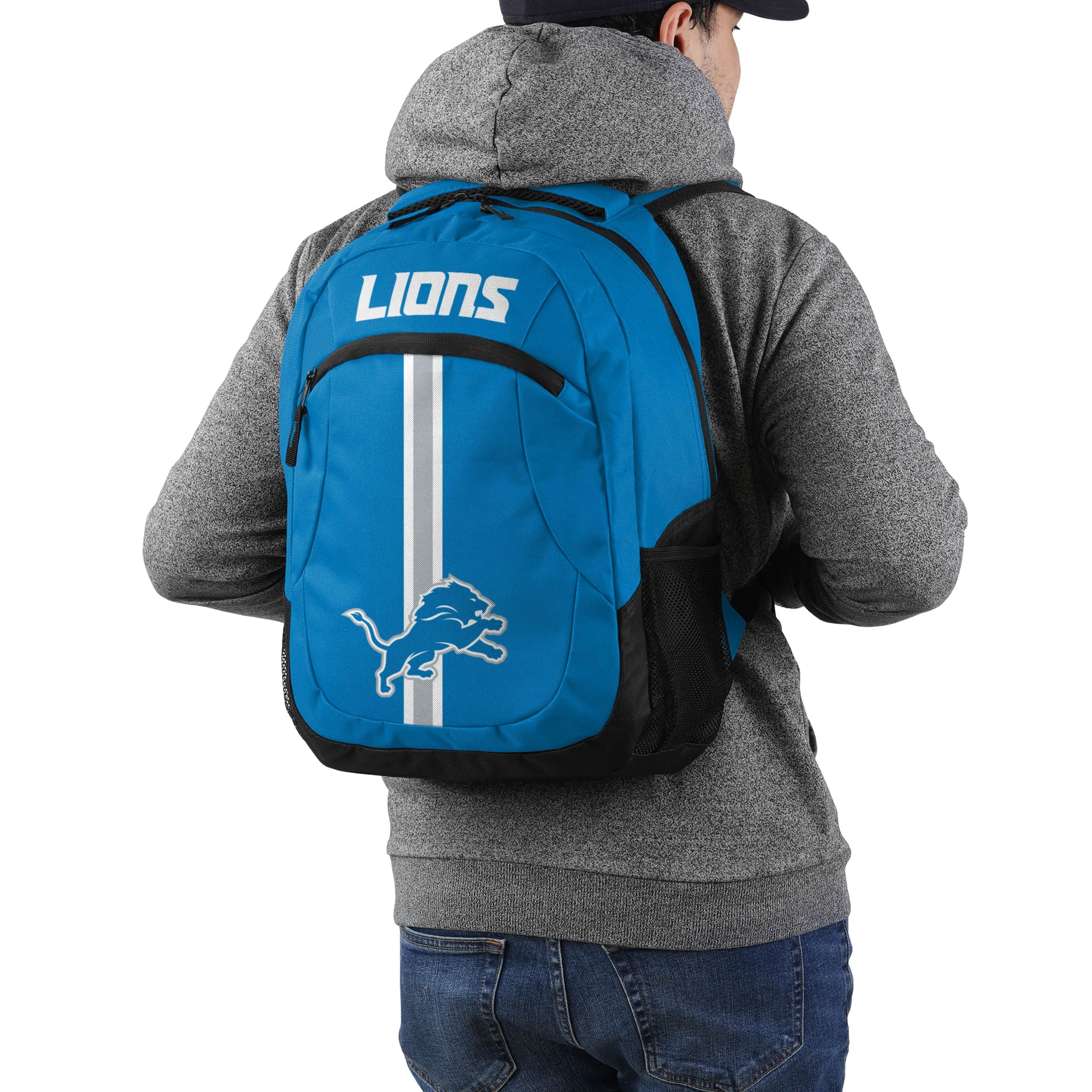 Detroit Lions NFL Blue Alternate Color Action Backpack - Image 5