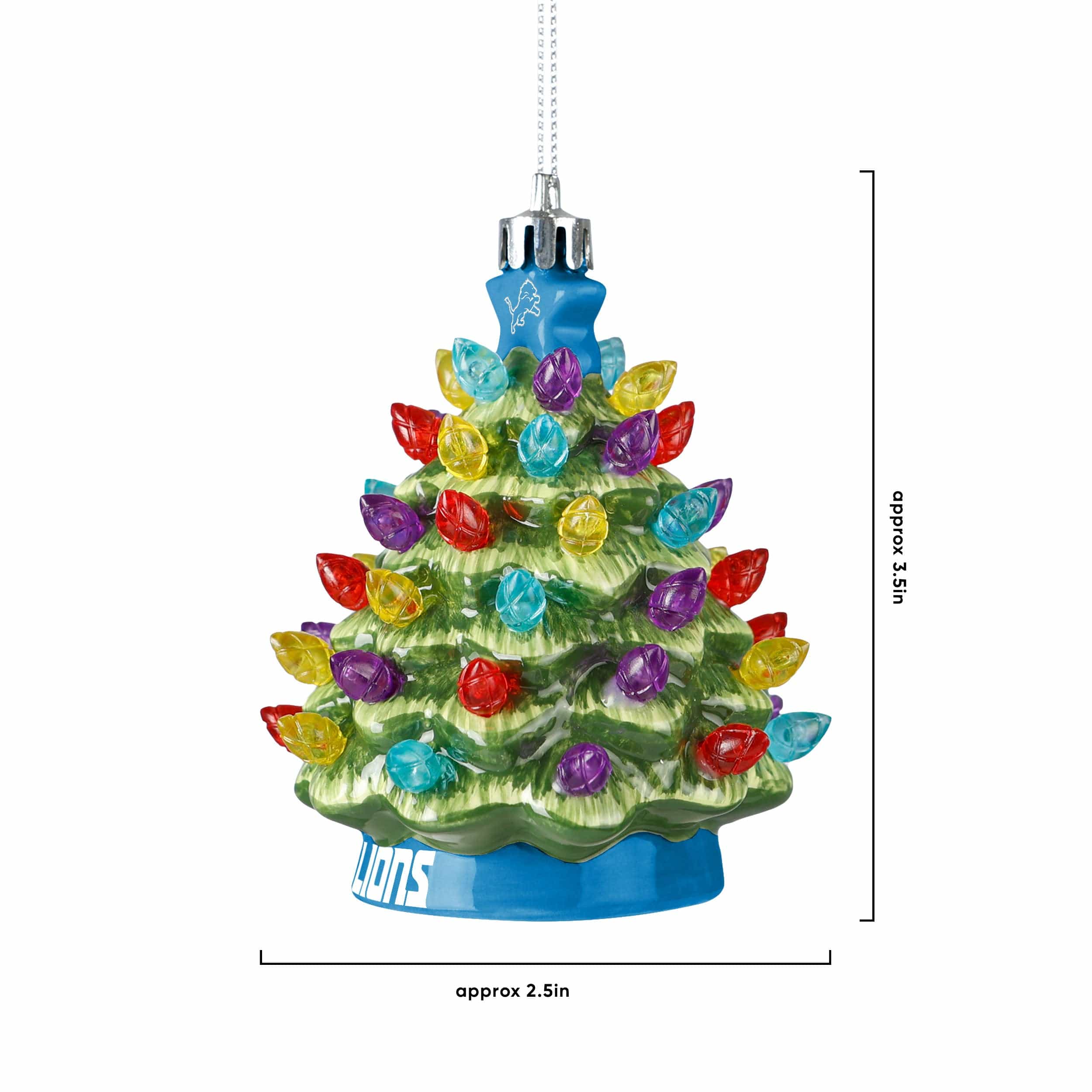 Detroit Lions NFL Ceramic Tree Ornament - Image 3