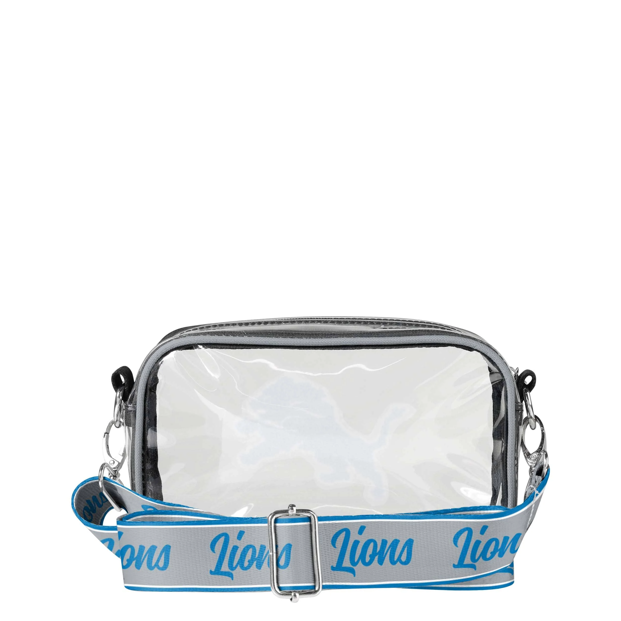 Detroit Lions NFL Chenille Logo Clear Crossbody Bag (PREORDER - SHIPS EARLY JUNE) - Image 5