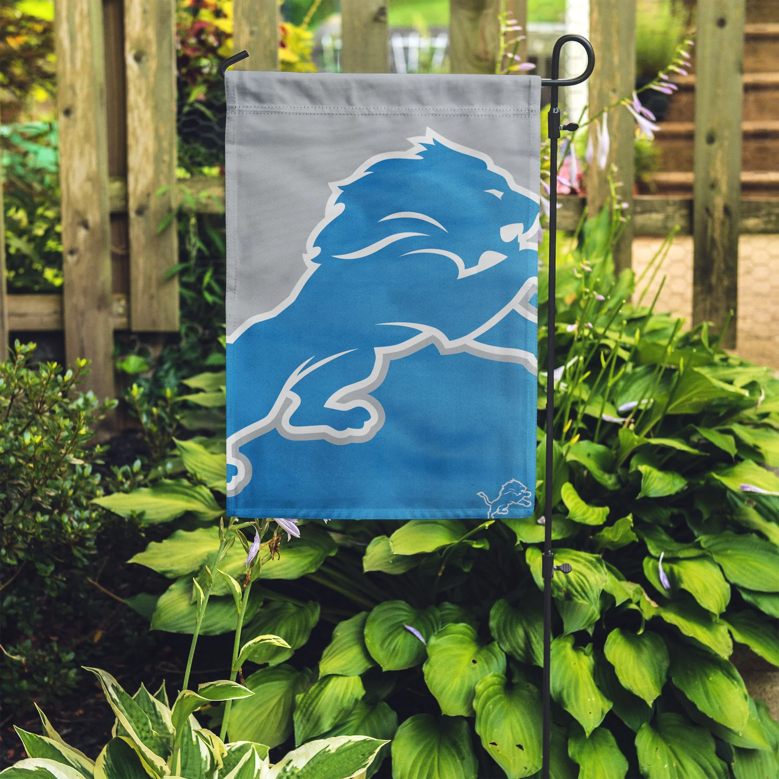 Detroit Lions NFL Colorblock Helmet Garden Flag - Image 4