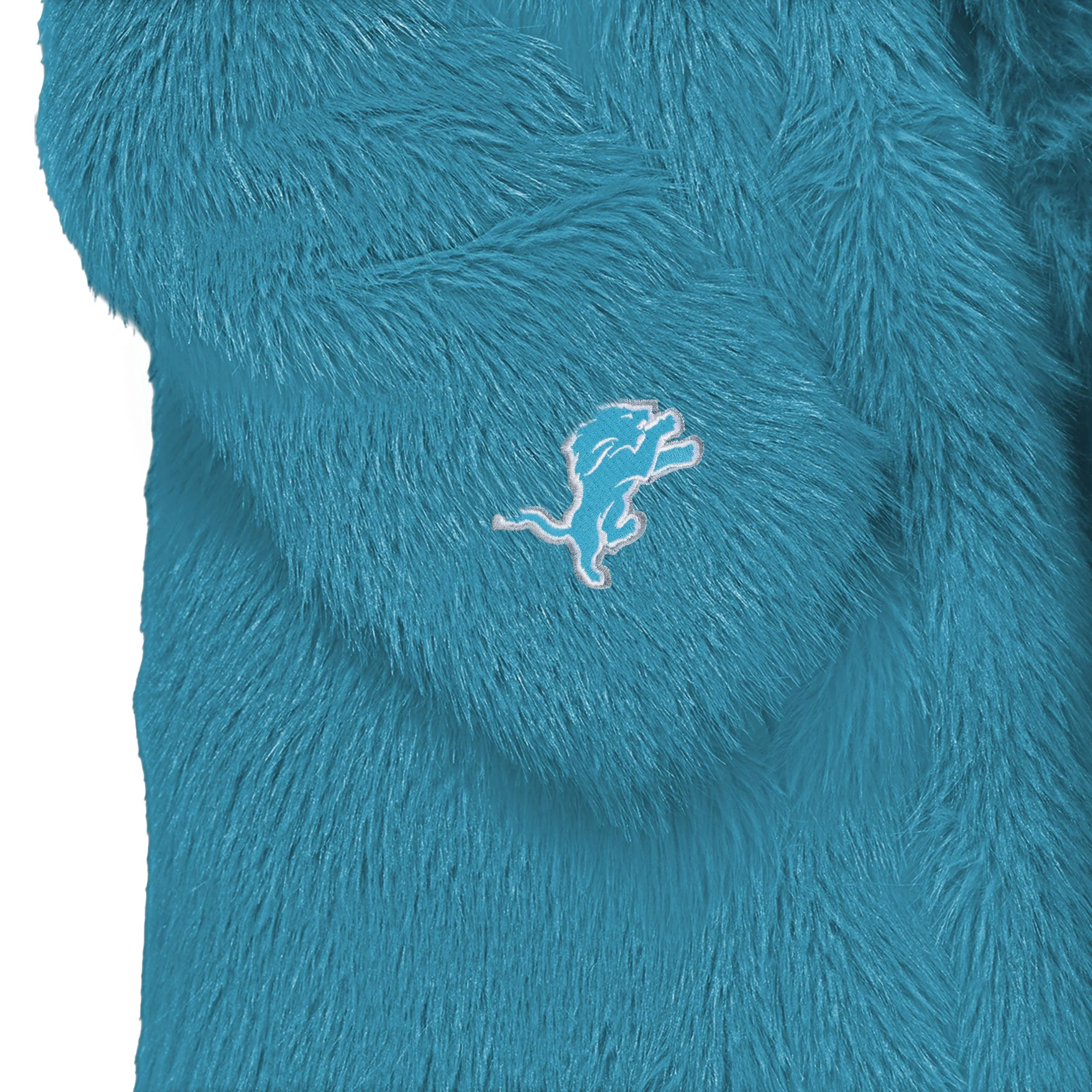 Detroit Lions NFL Faux Fur Long Jacket - Image 3