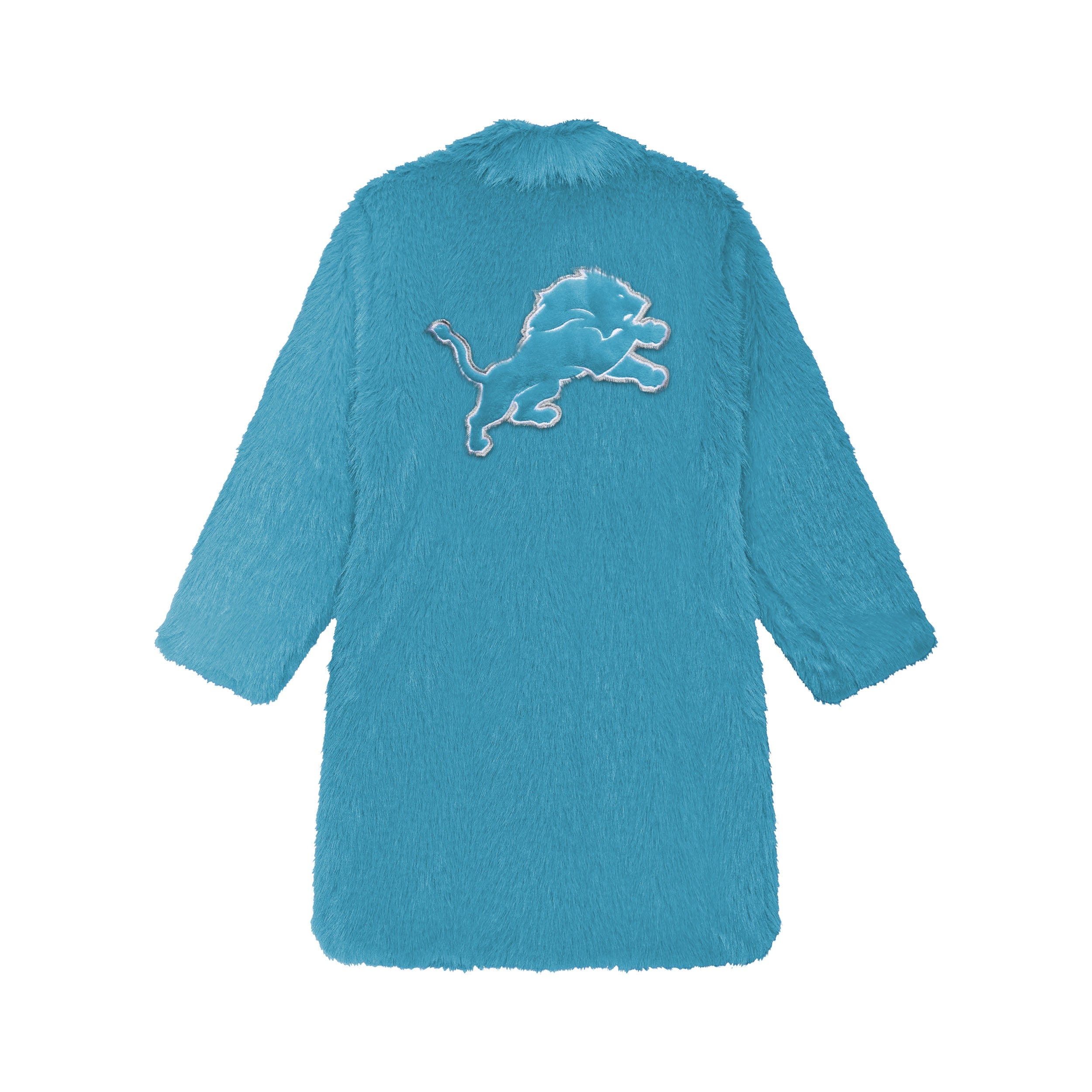 Detroit Lions NFL Faux Fur Long Jacket - Image 5