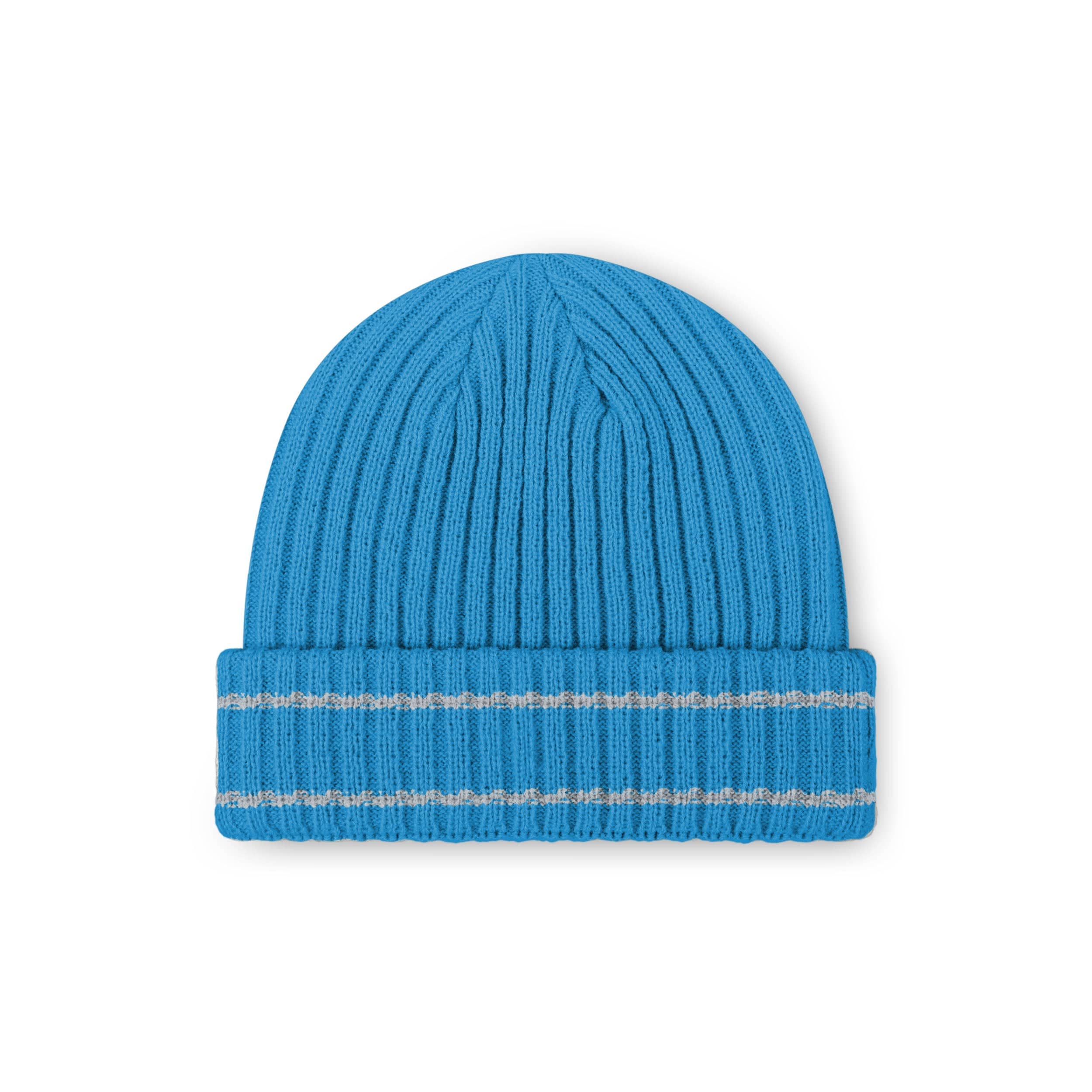 Detroit Lions NFL Glacier Blue Primary Logo Ribbed Beanie - Image 2