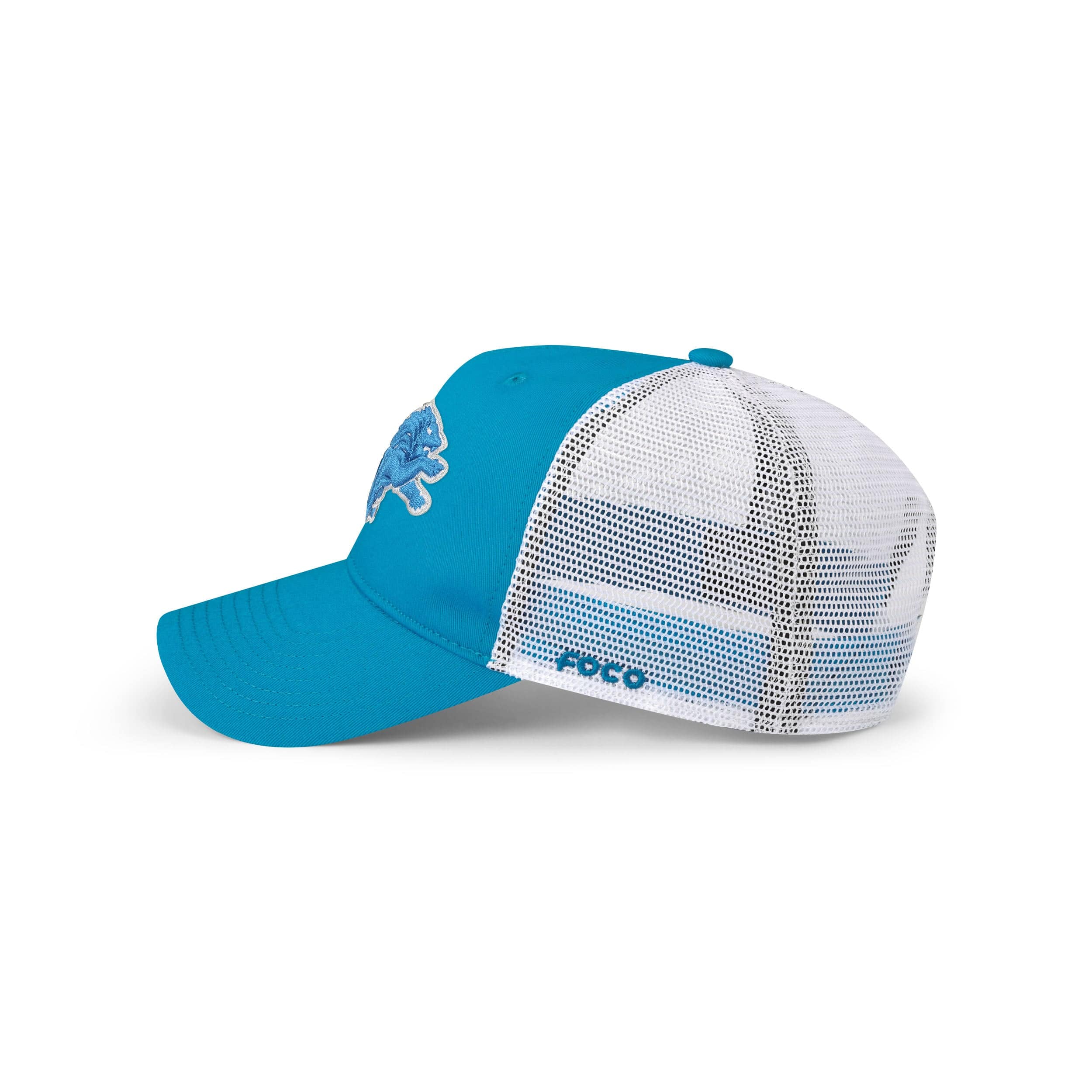 Detroit Lions NFL Glacier Blue Primary Logo Trucker RF Cap - Image 2