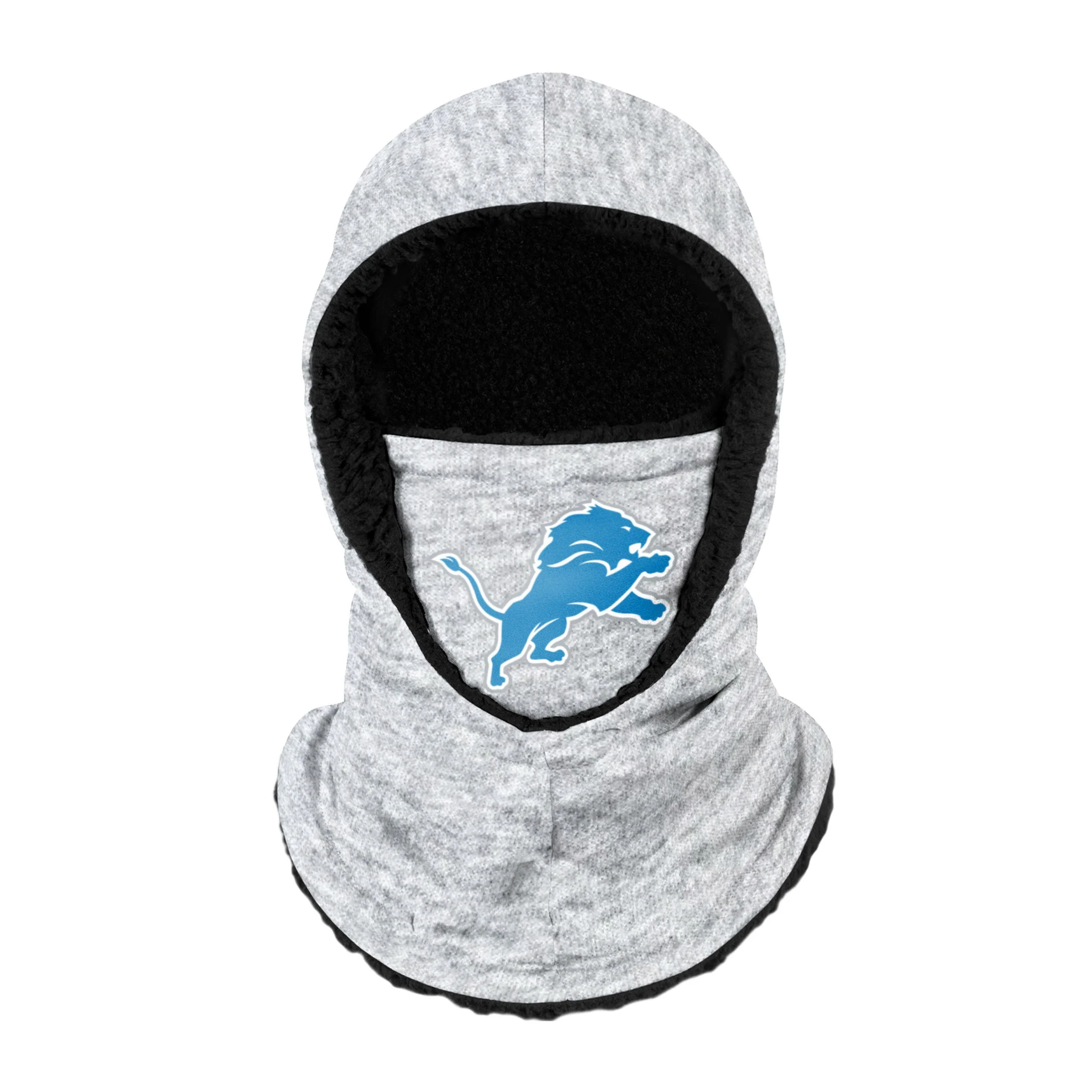 Detroit Lions NFL Heather Grey Big Logo Hooded Gaiter