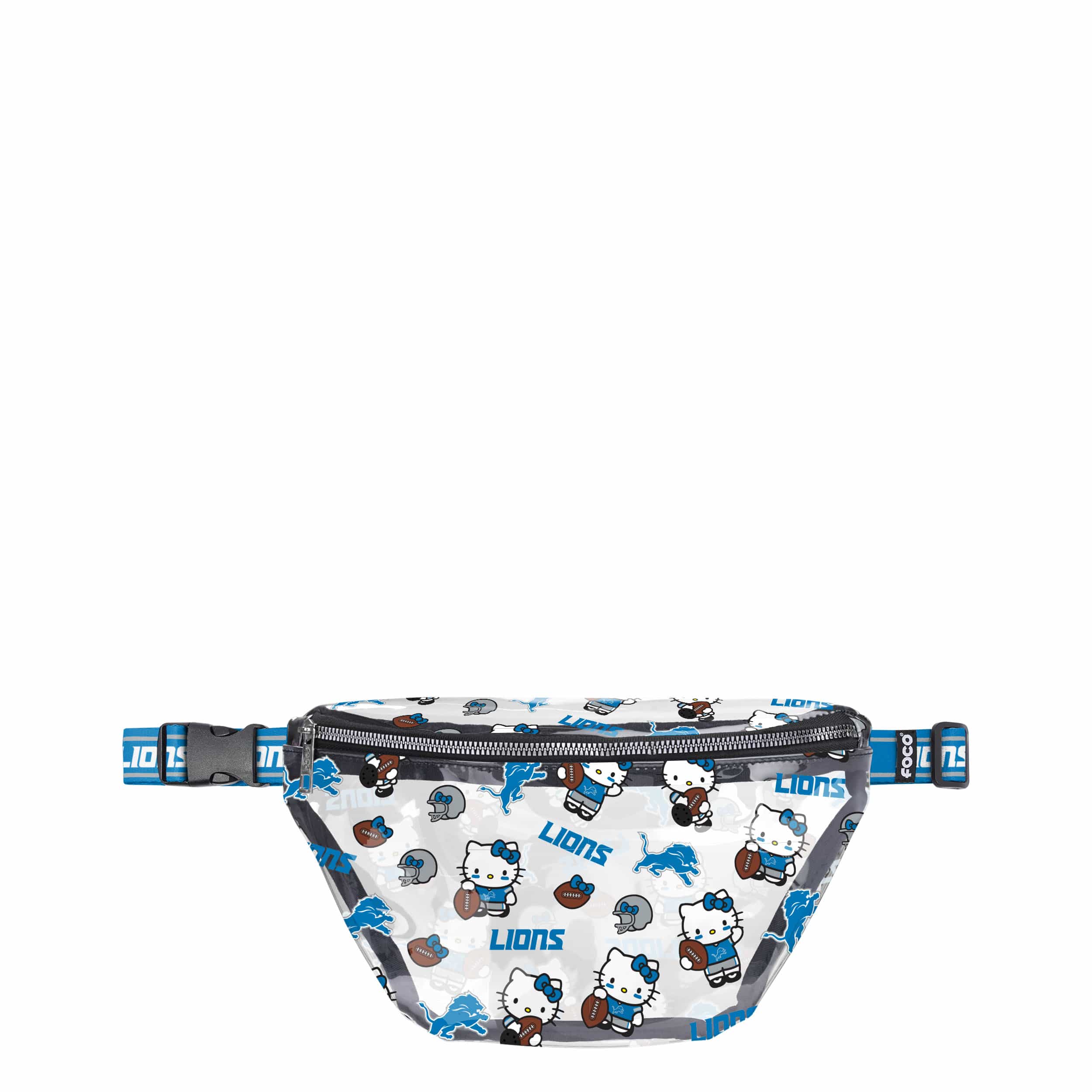 Detroit Lions NFL Hello Kitty® Clear Fanny Pack (PREORDER - SHIPS MID JULY)