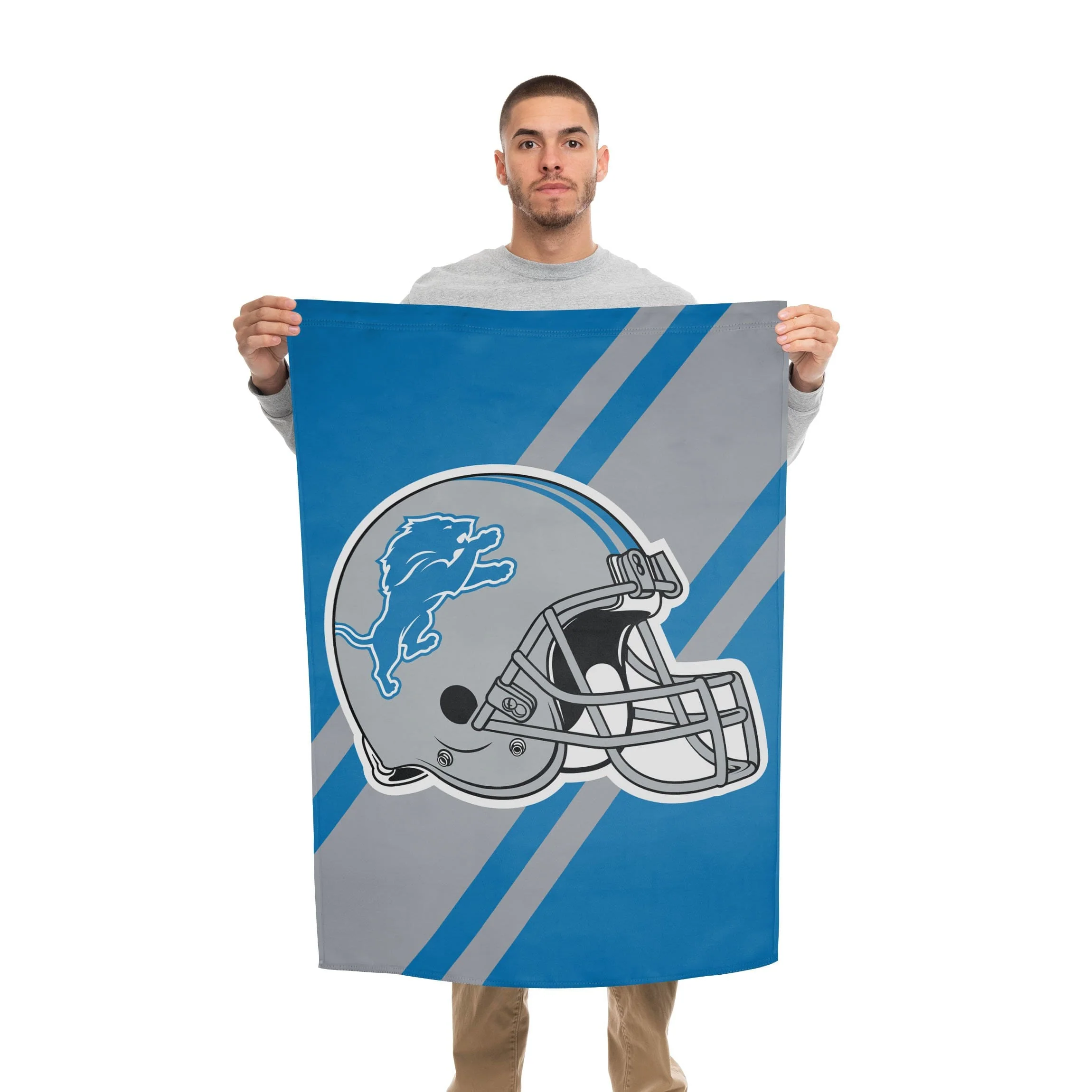 Detroit Lions NFL Helmet Vertical Flag - Image 2