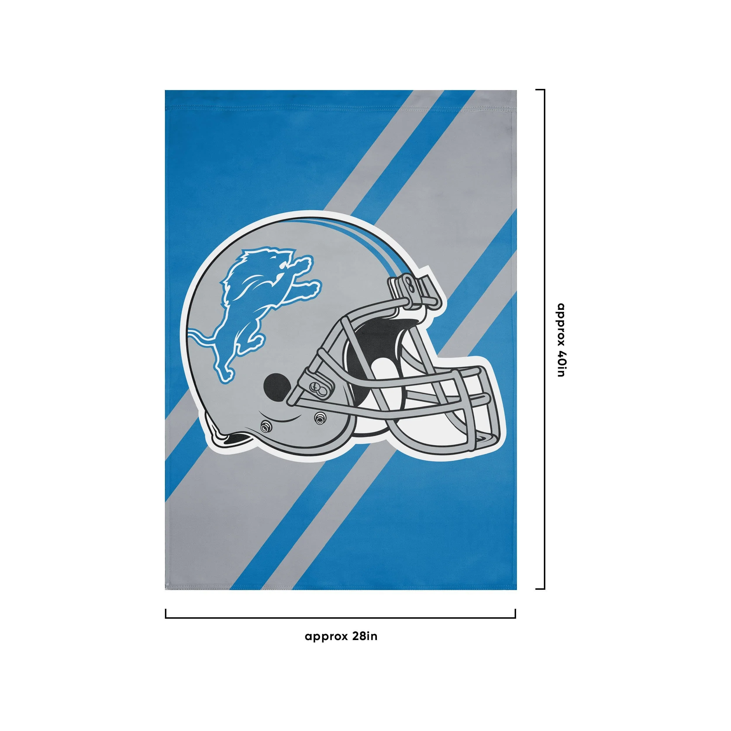 Detroit Lions NFL Helmet Vertical Flag - Image 3