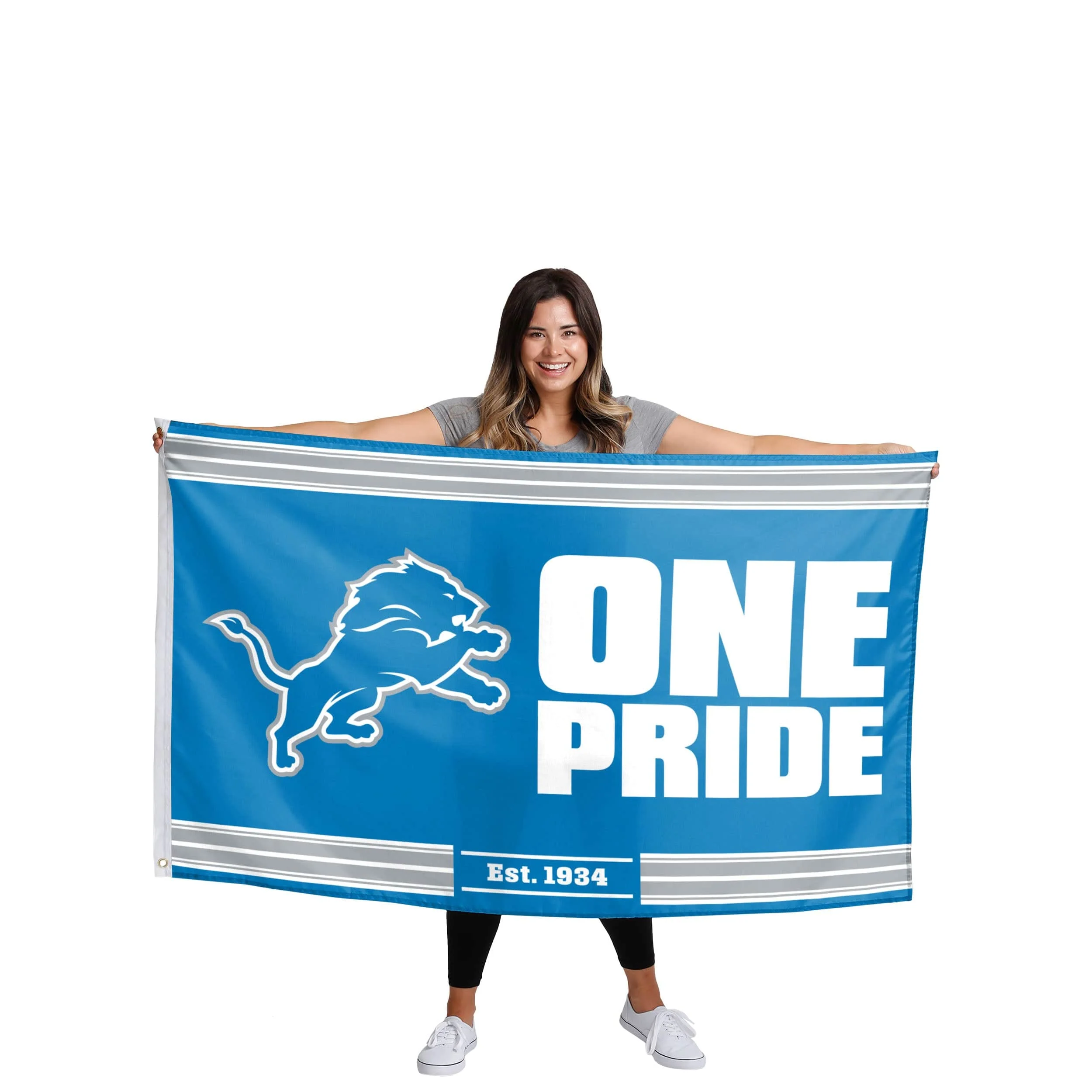 Detroit Lions NFL Horizontal Slogan Flag - Image 2