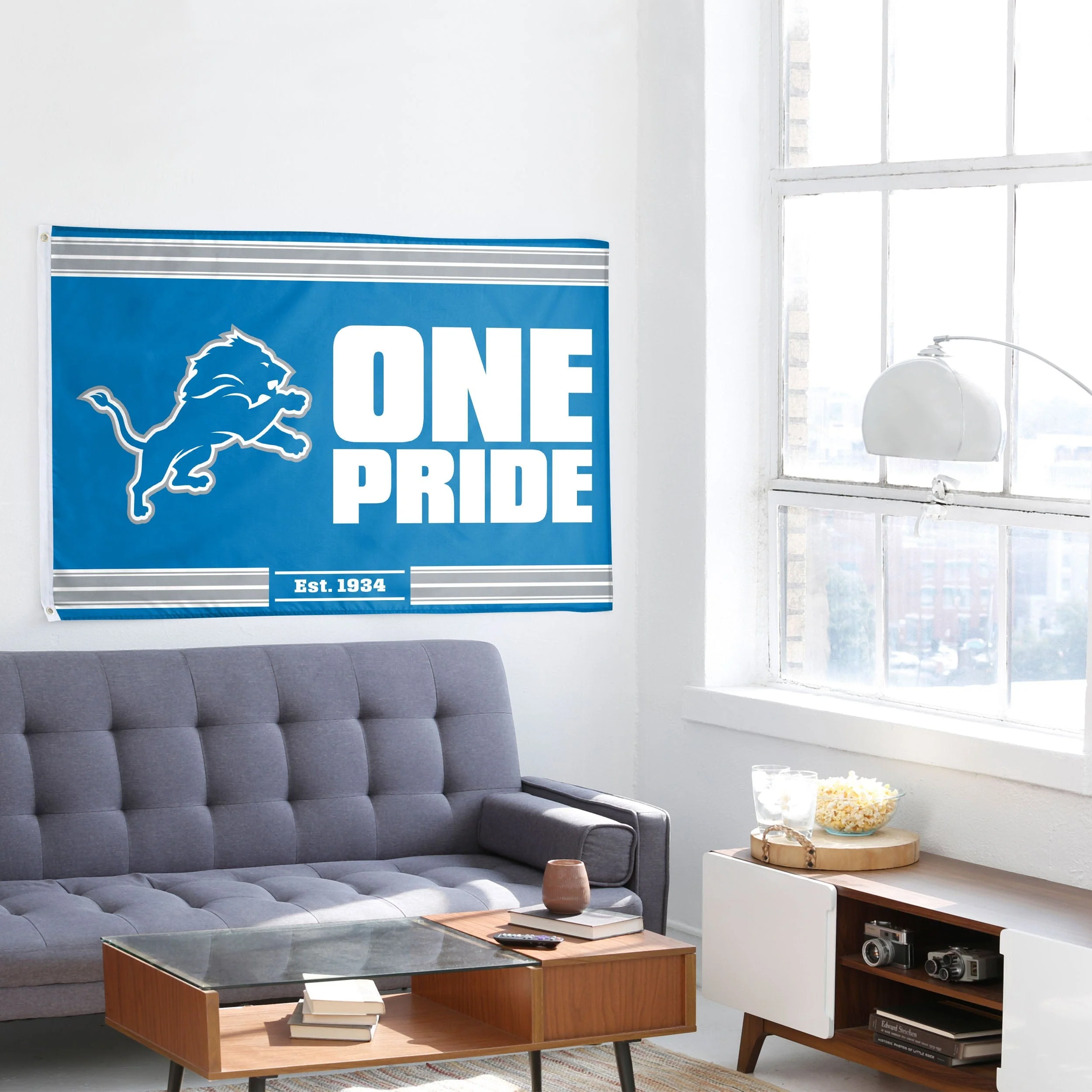 Detroit Lions NFL Horizontal Slogan Flag - Image 4