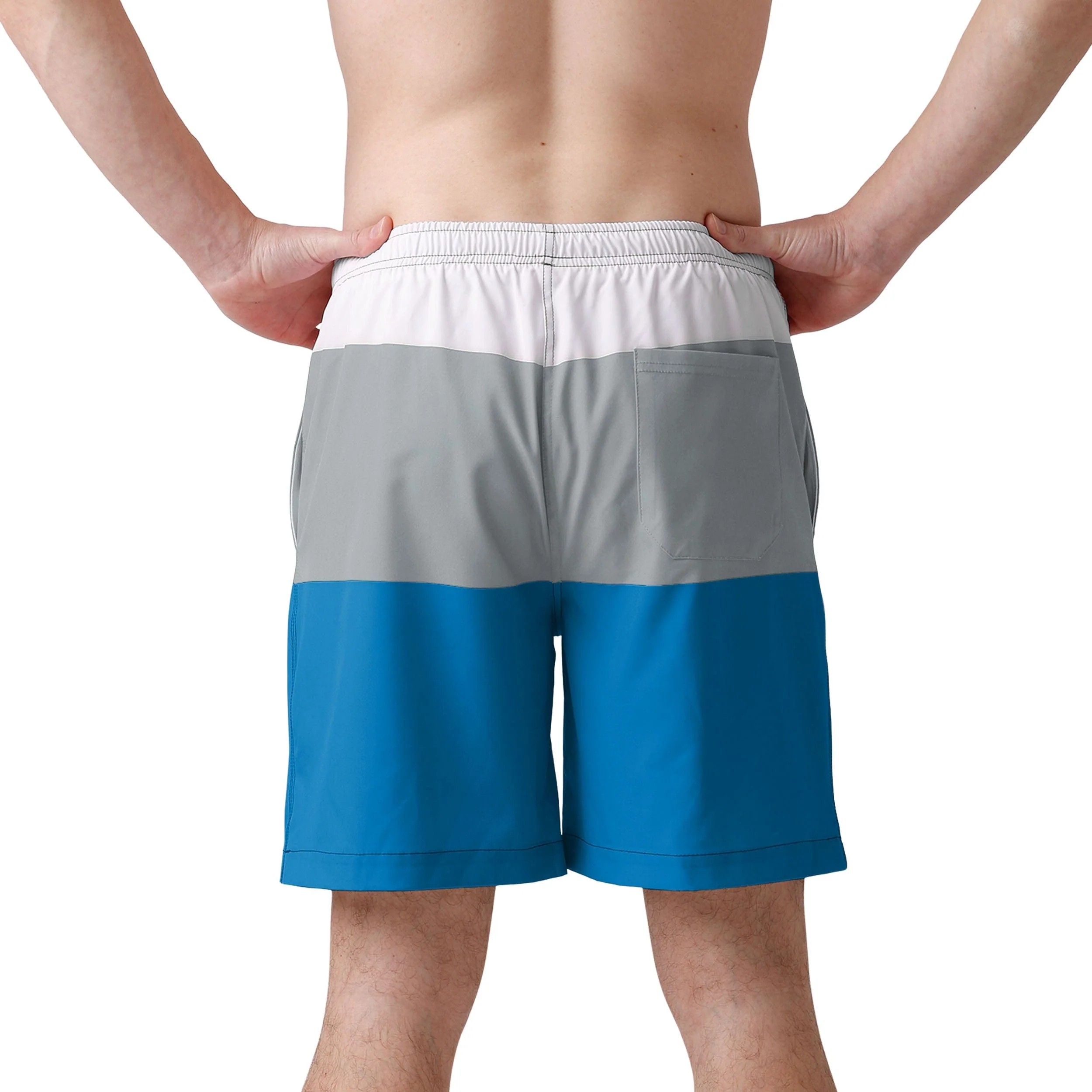 Detroit Lions NFL Mens 3 Stripe Big Logo Swimming Trunks - Image 3