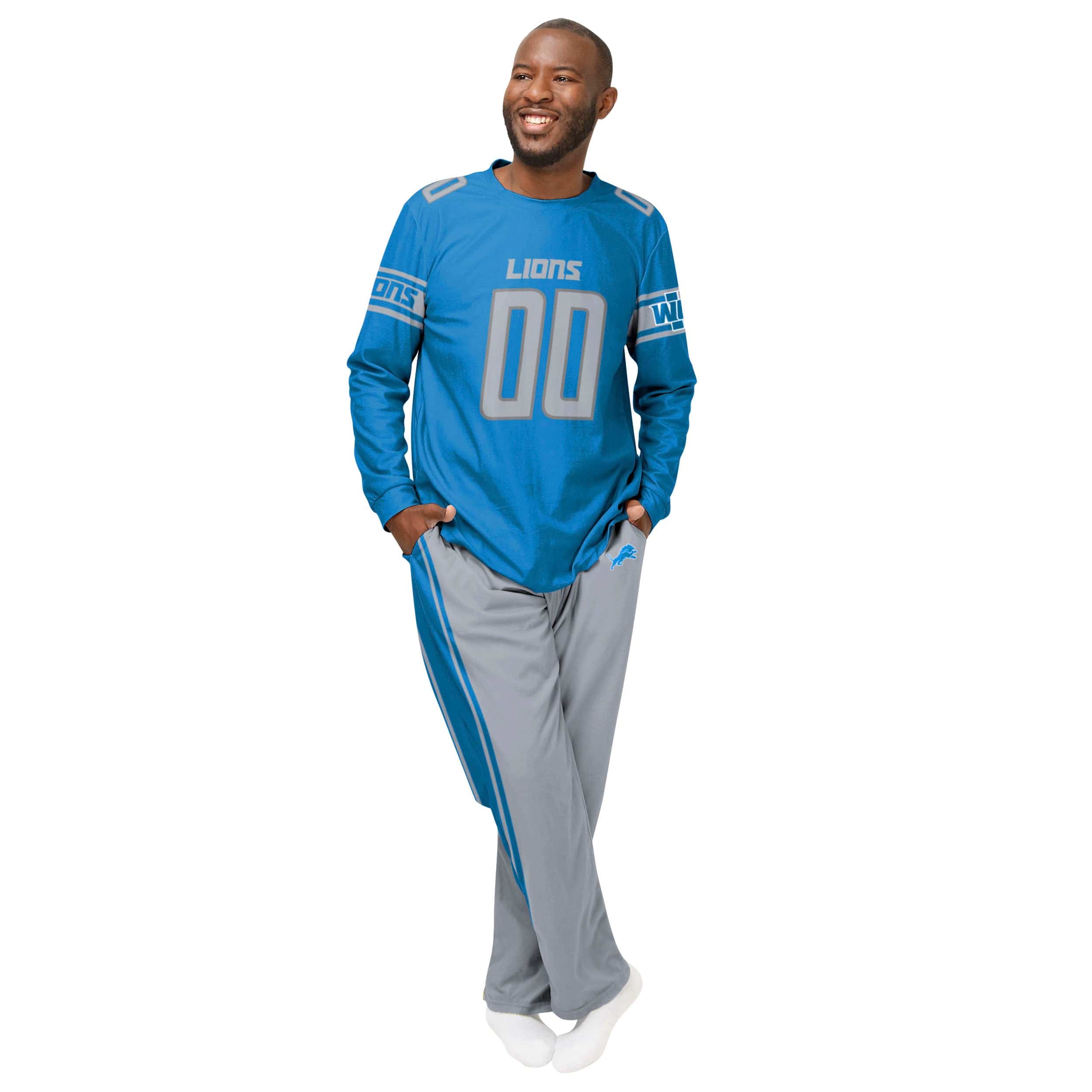 Detroit Lions NFL Mens Gameday Ready Lounge Shirt - Image 3