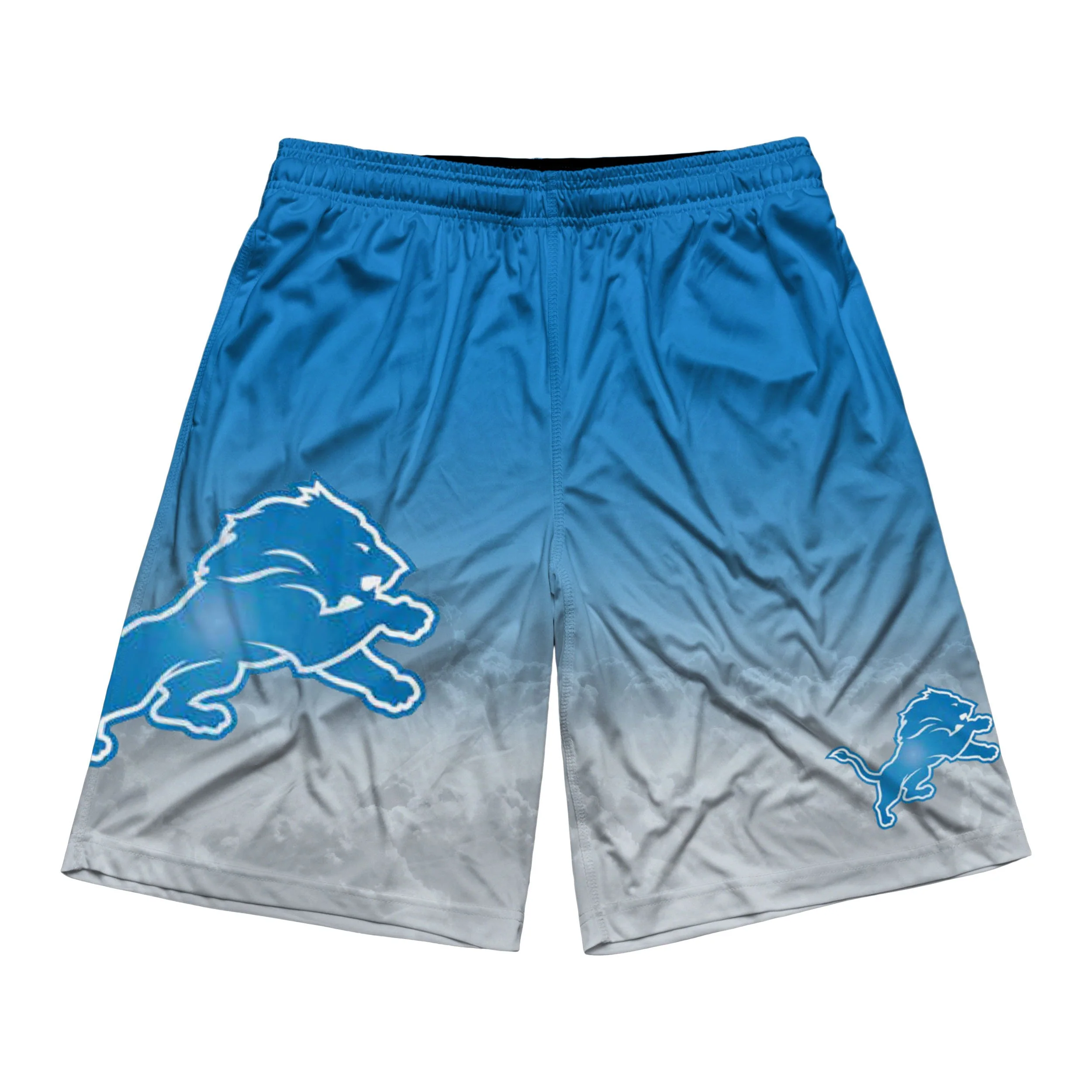 Detroit Lions NFL Mens Gradient Big Logo Training Shorts - Image 3
