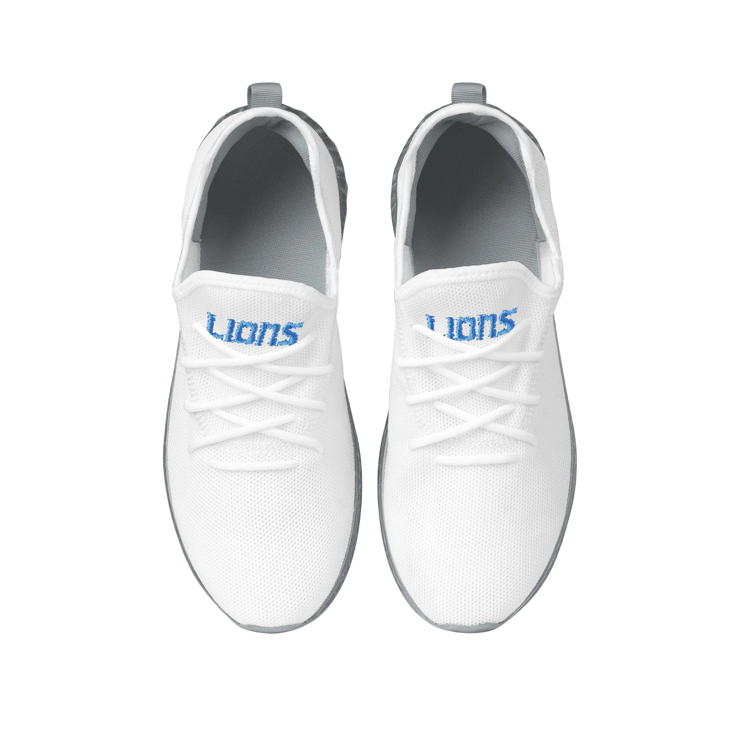 Detroit Lions NFL Mens Gradient Midsole White Sneakers - Image 4