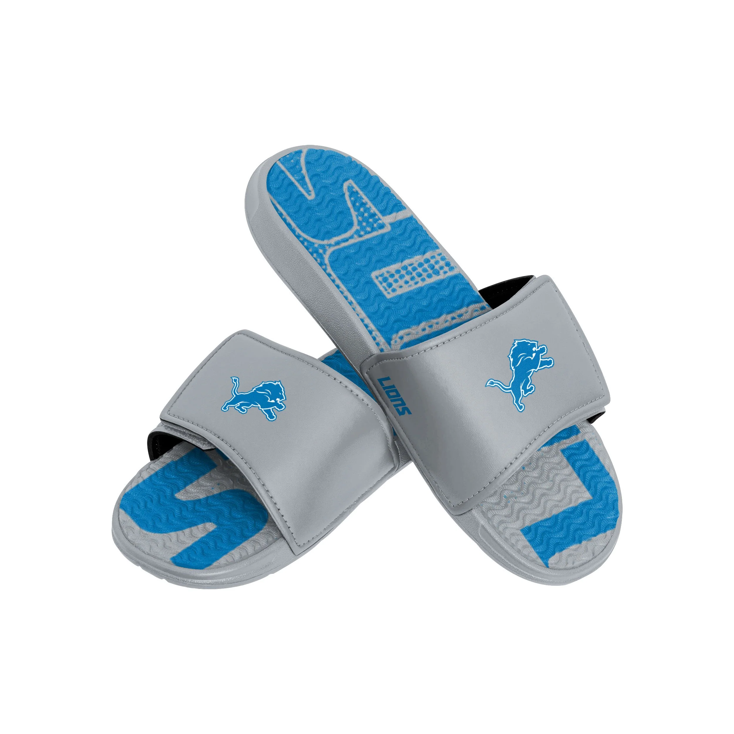 Detroit Lions NFL Mens Gradient Wordmark Gel Slide