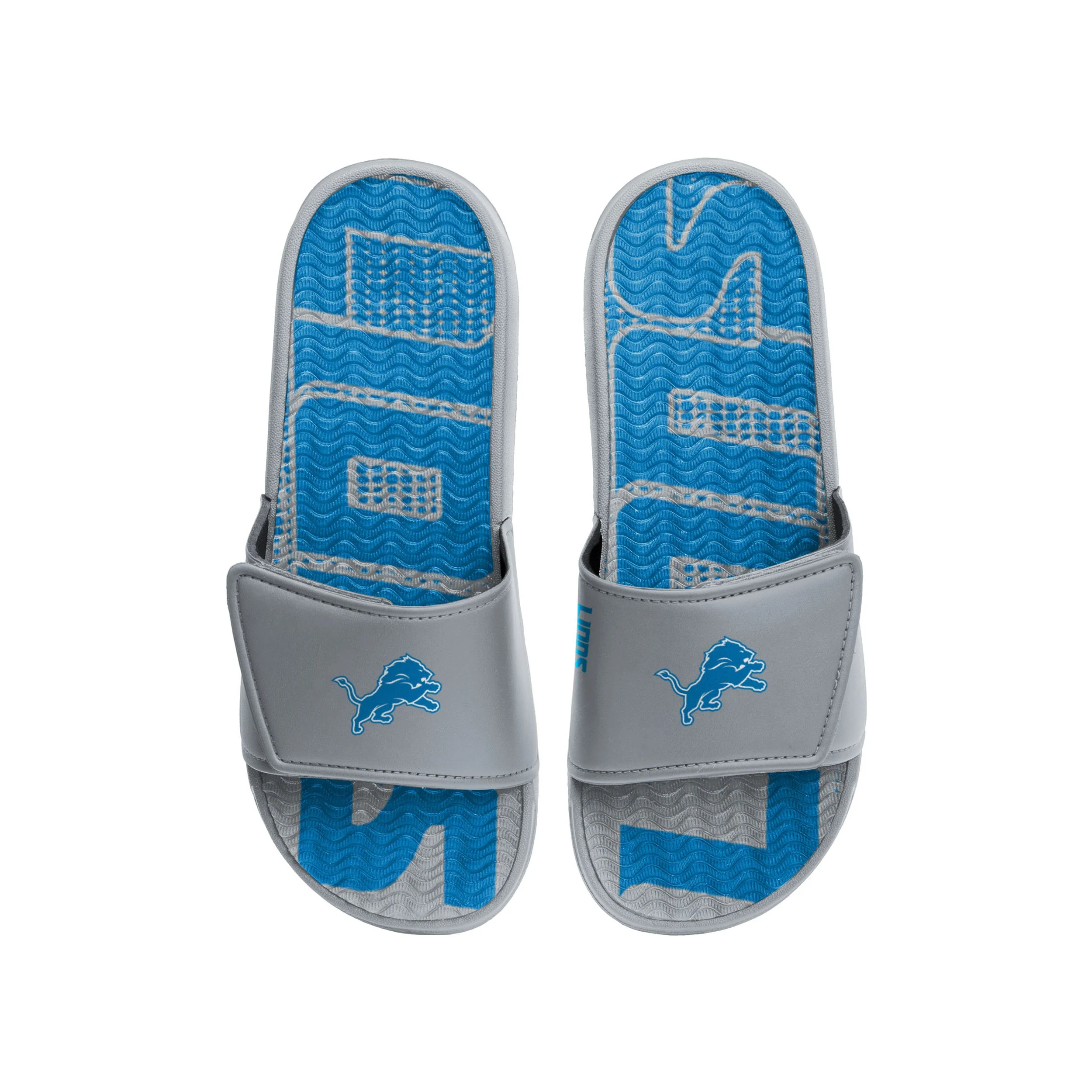 Detroit Lions NFL Mens Gradient Wordmark Gel Slide - Image 2