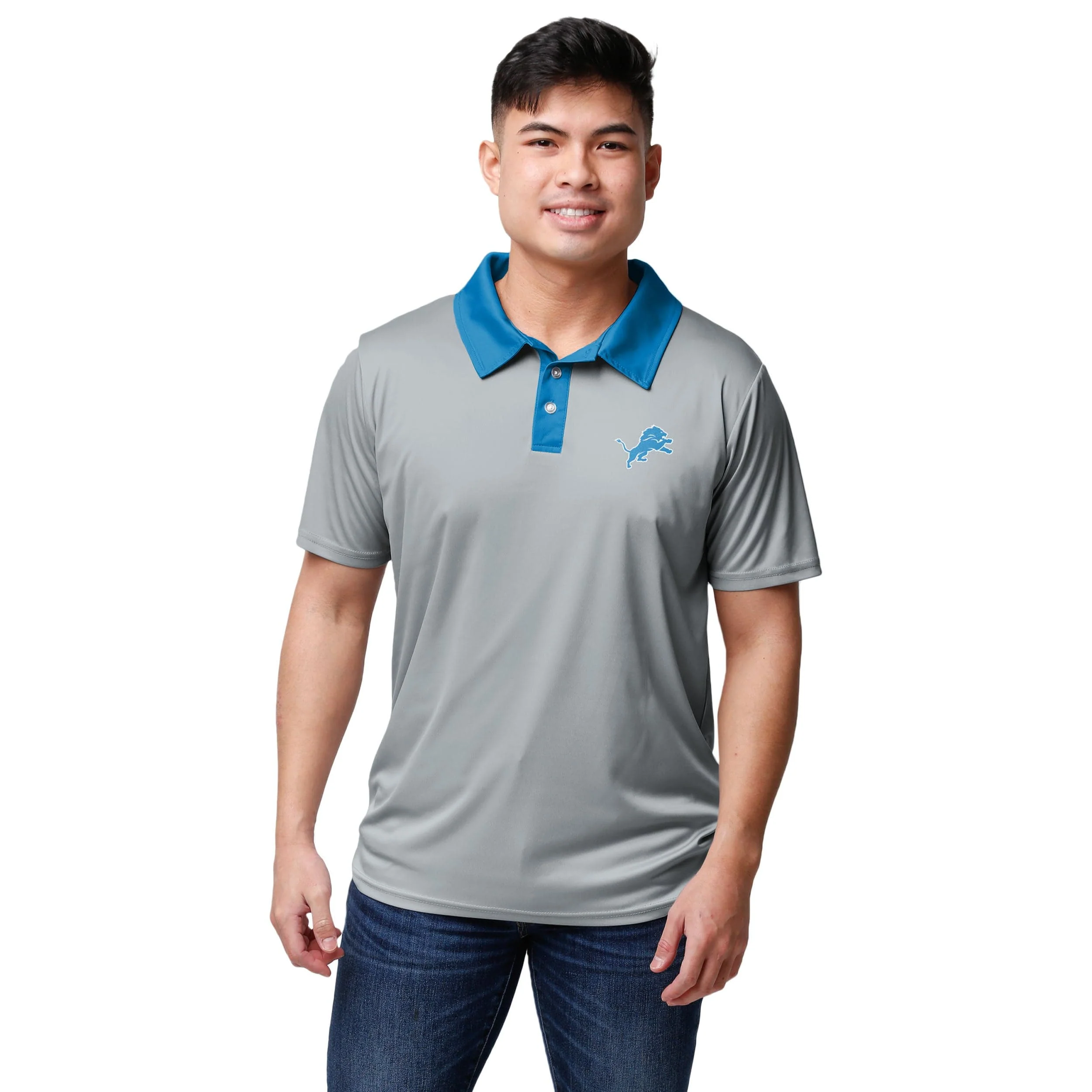 Detroit Lions NFL Mens Nightcap Polyester Polo - Image 2