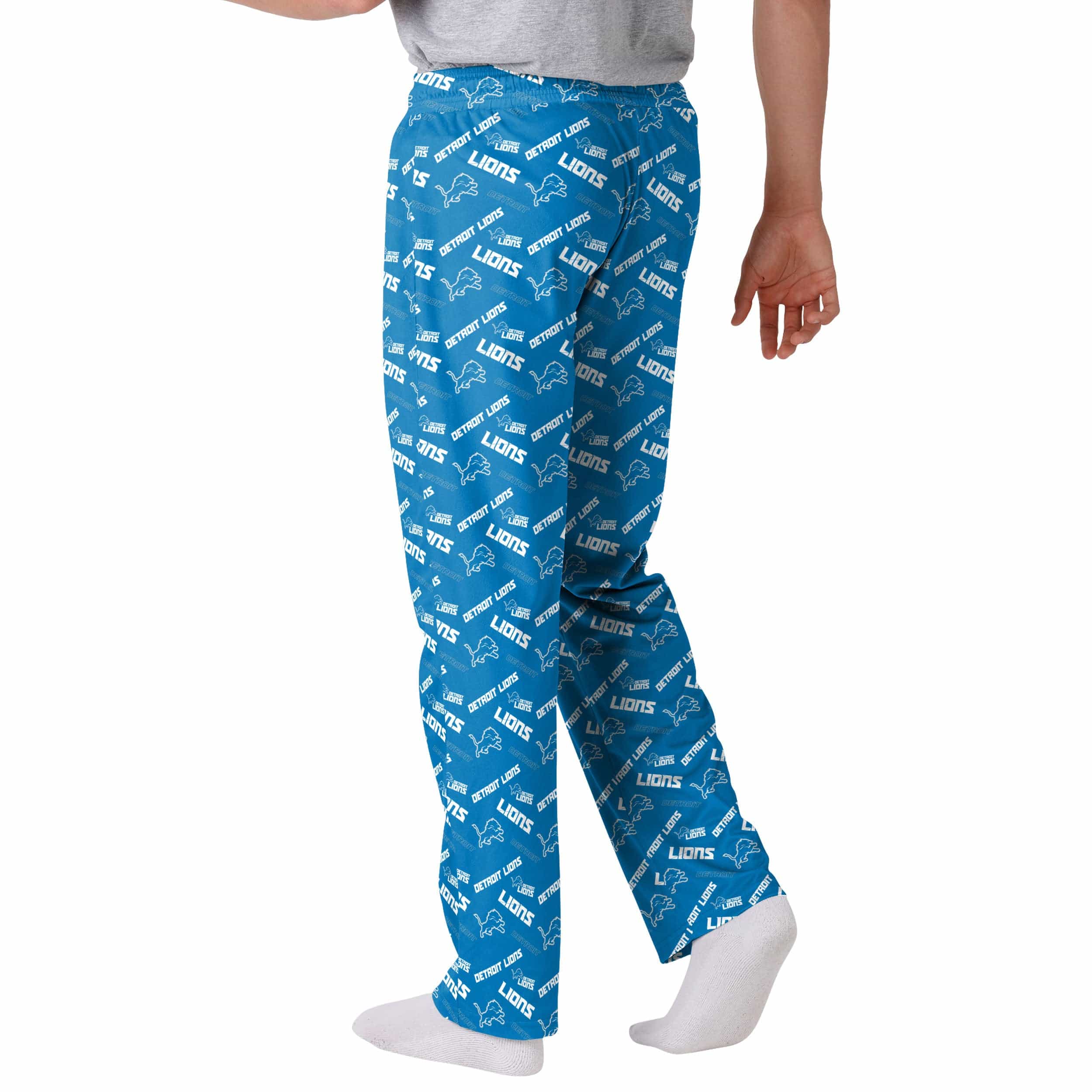 Detroit Lions NFL Mens Repeat Print Lounge Pants - Image 2