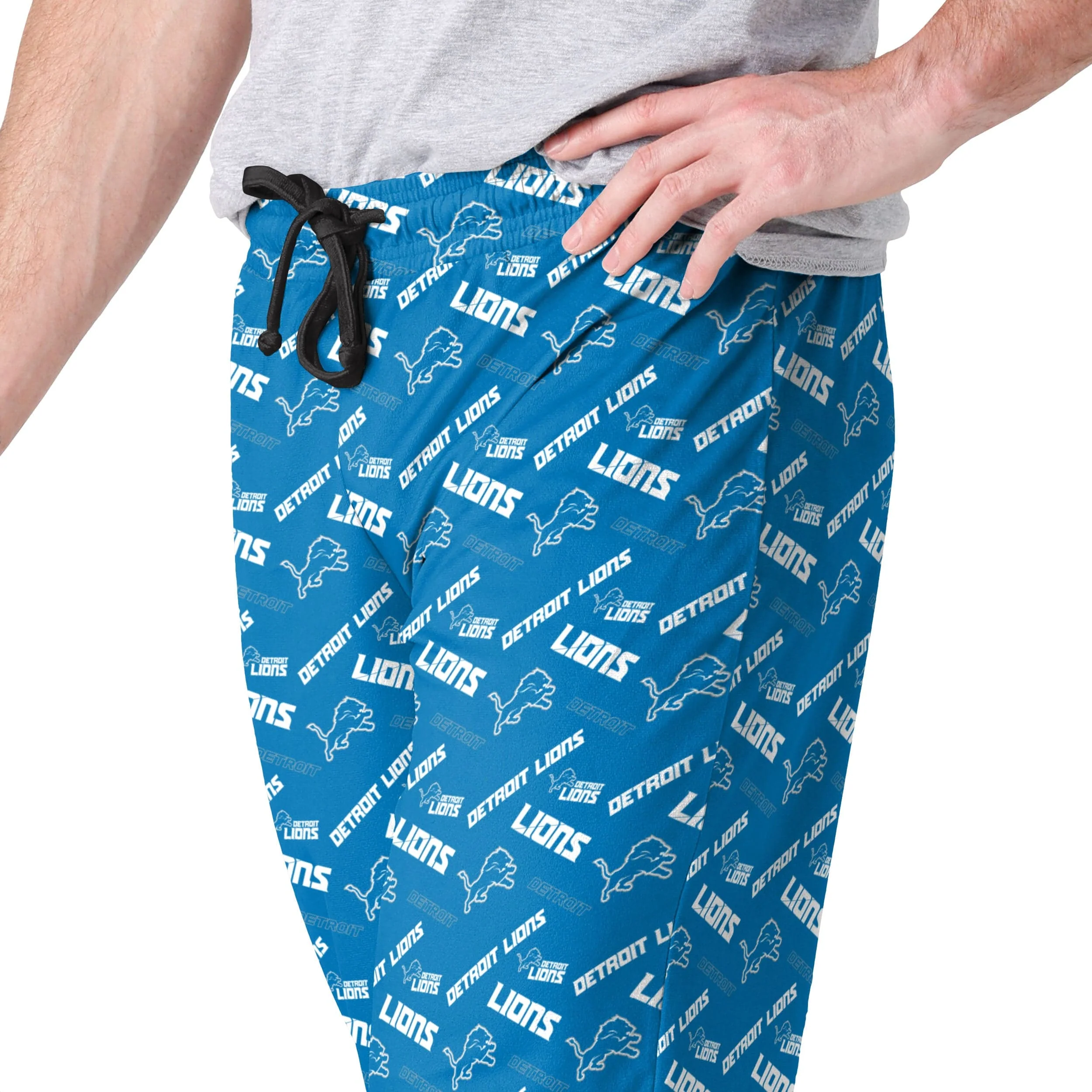 Detroit Lions NFL Mens Repeat Print Lounge Pants - Image 3