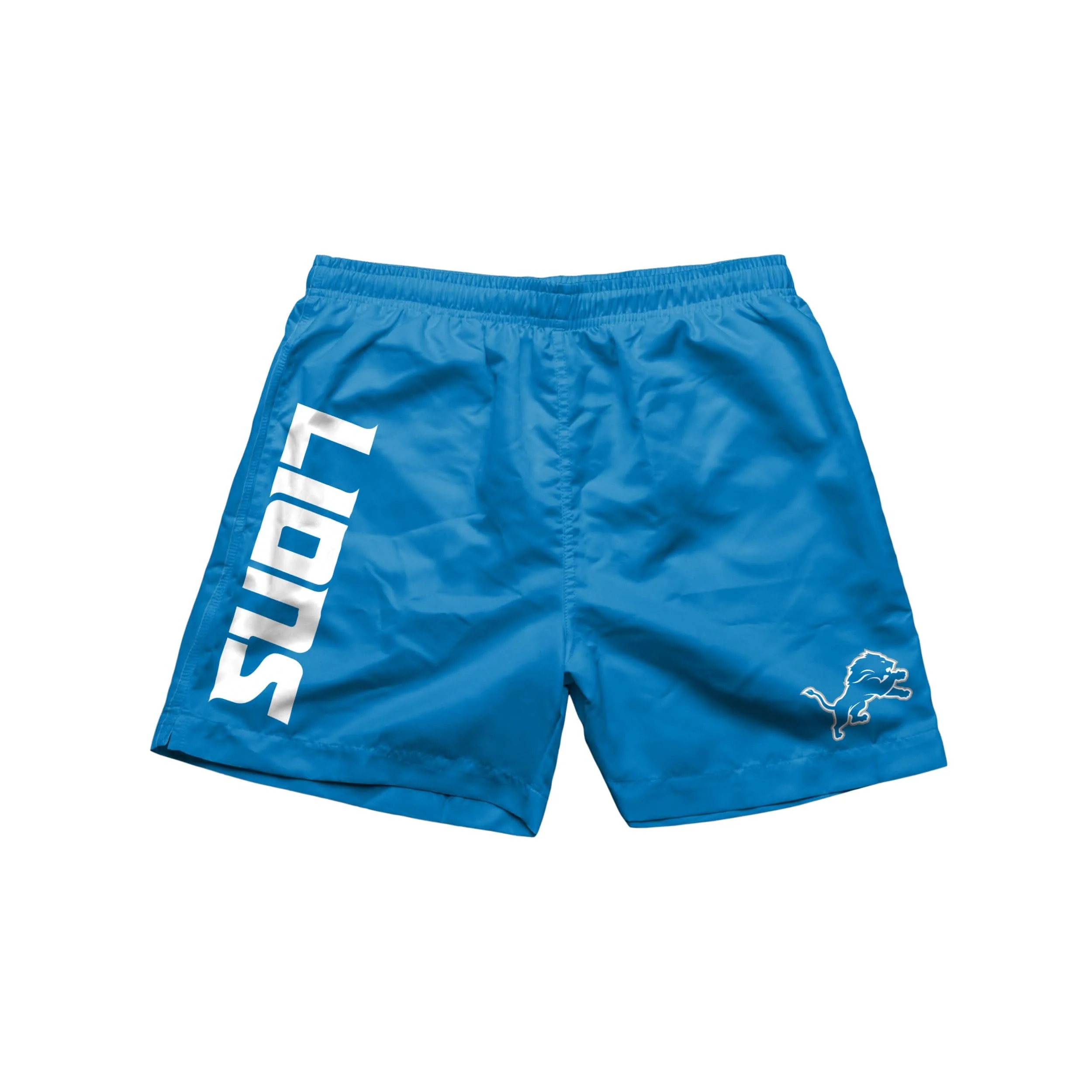 Detroit Lions NFL Mens Solid Wordmark 5.5" Swimming Trunks - Image 4