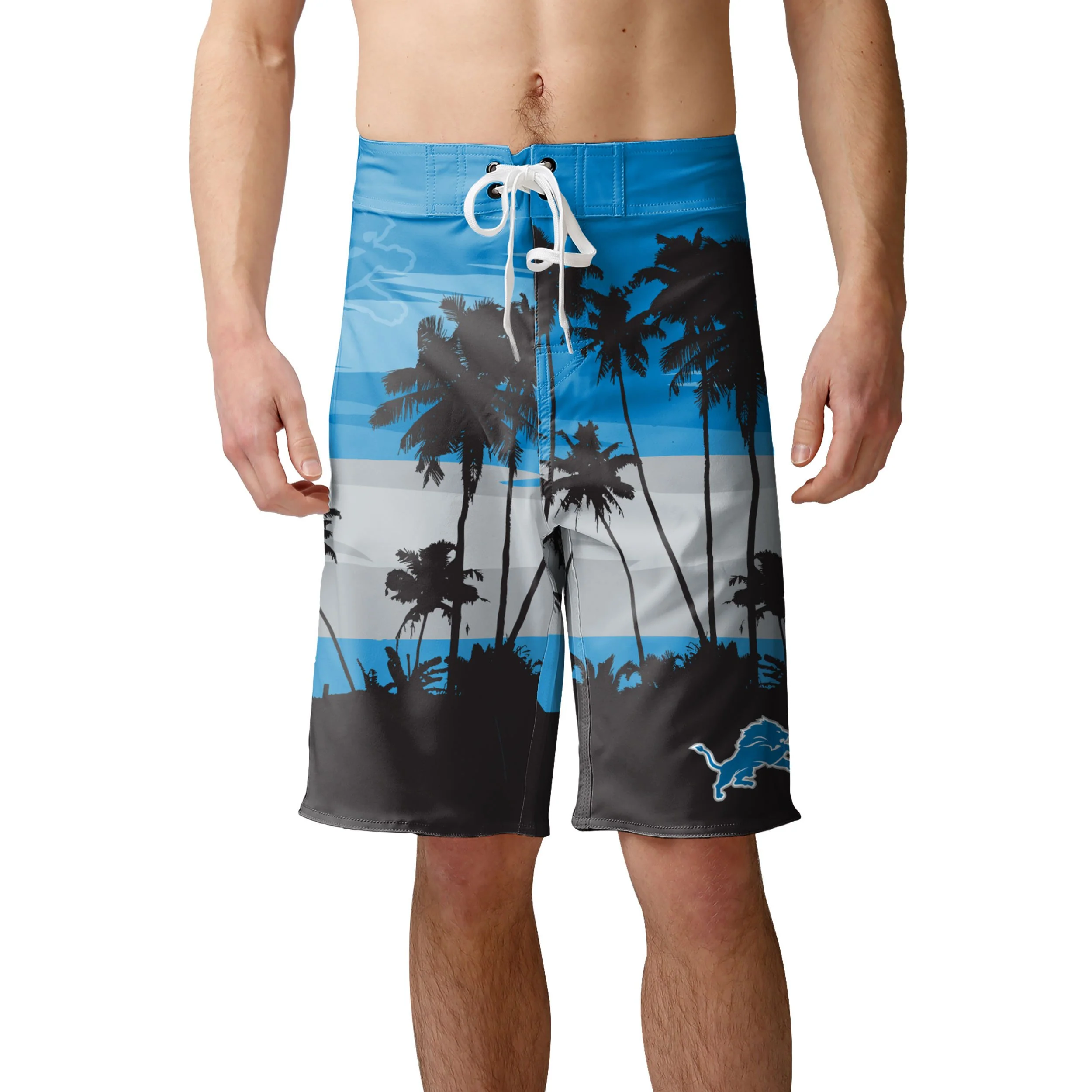 Detroit Lions NFL Mens Sunset Boardshorts - Image 2
